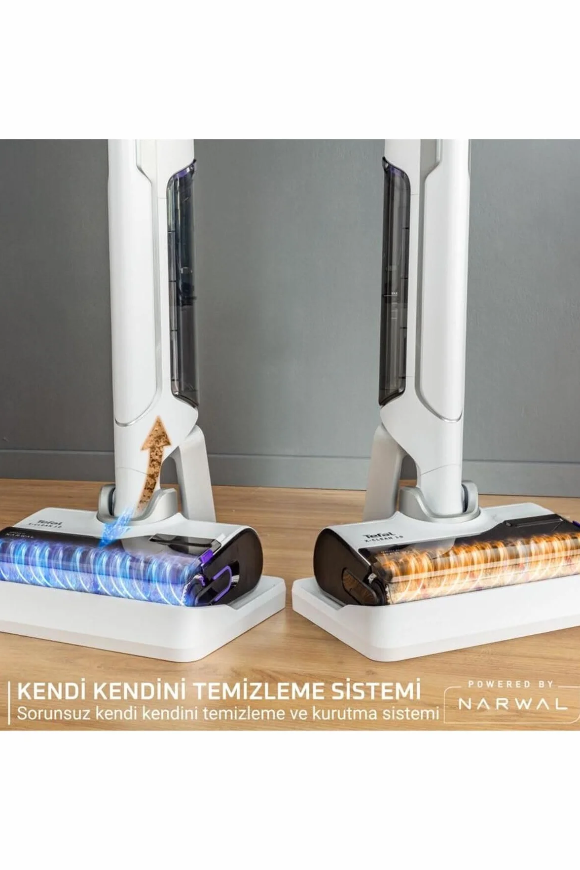 Tefal X-Clean 10 Odkurzacz do czyszczenia mokrych podłóg, odkurzacz czyści i suszy