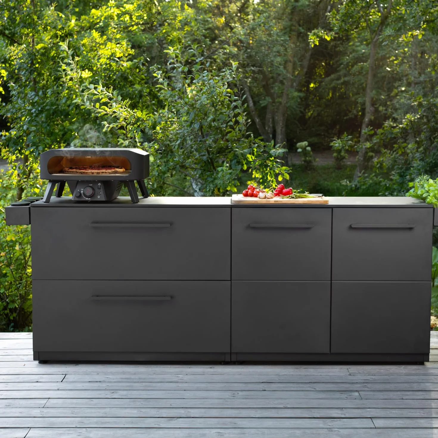 Cozze Piec do pizzy gazowy 17" Rotate Black Edition obrotowy kamień z kordierytu 43 cm 8 kW 30 mbar