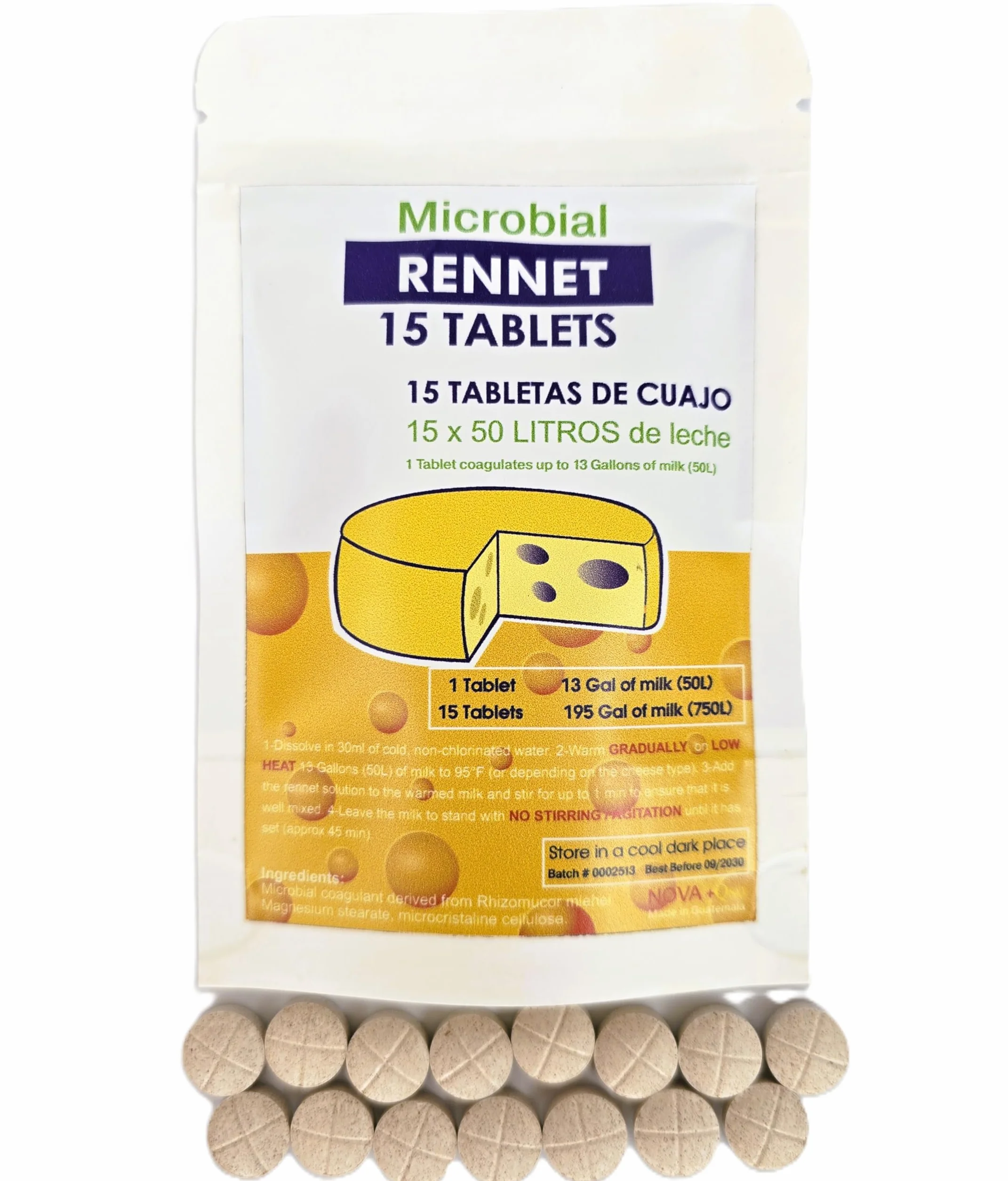 CHR HANSEN Cuajo TITANIUM® RENNET Tabletki do sera 15 tabletek na 750L mleka