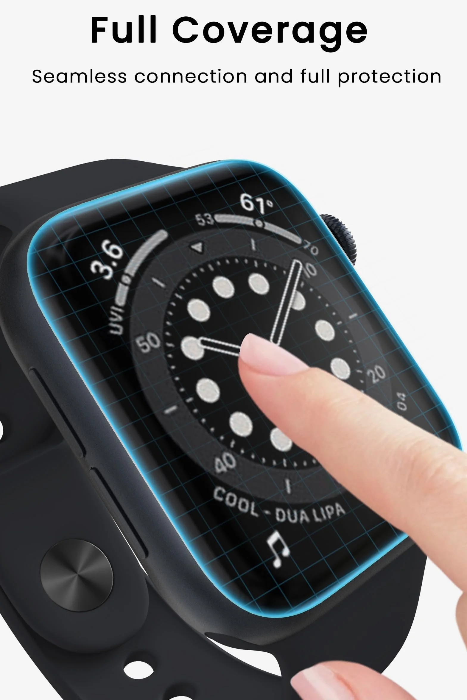 Folia elastyczna TPU dla Apple Watch Folia ochronna wyświetlacza 40mm Kompatybilna z Apple Watch Series 6/5/4/SE Smartwatch Ultra-Thin HD Folia ochronna wyświetlacza dla iWatch