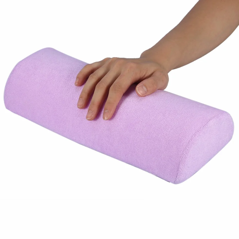 Poduszka do manicure, poduszka do manicure, nakładka na dłoń, poduszka do garnituru do studia paznokci i użytku domowego, 30 x 13 cm (fioletowa)