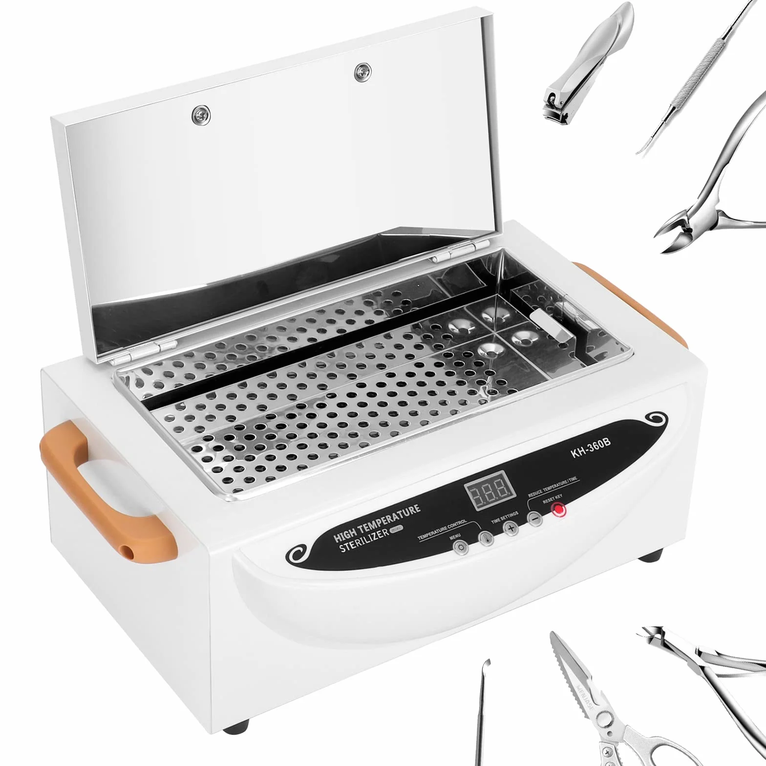 Xverycan 500W Sterylizator gorącego powietrza Dezynfekcja, 250℃ Sterylizator ciepła w wysokiej temperaturze, małe sterylizatory do narzędzi do paznokci, narzędzia kosmetyczne, narzędzia fryzjerskie