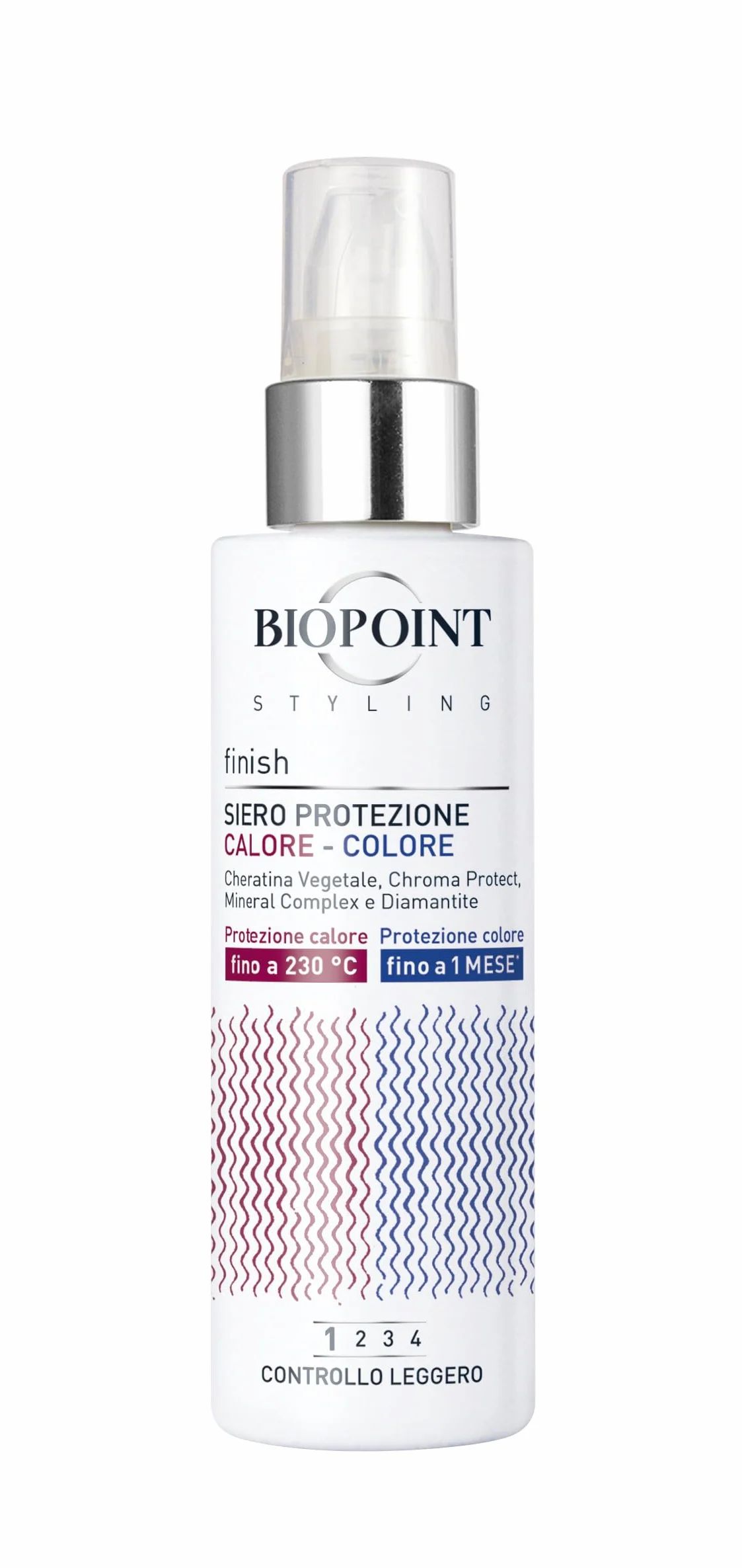 Biopoint Serum do stylizacji włosów do ochrony przed ciepłem i kolorem, ochrona do 230° przed wysoką temperaturą suszarki, prostownicą i lokówką, ochrona koloru do 1 miesiąca przed blaknięciem, 200 ml