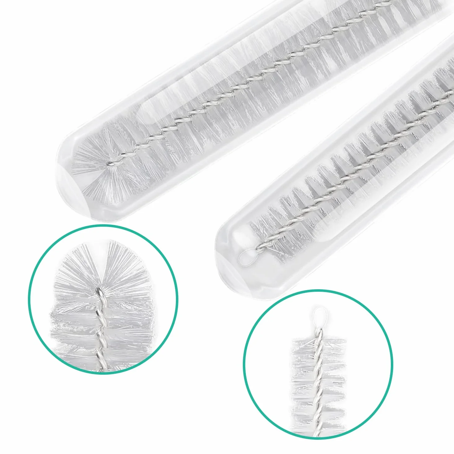 Zestaw 12 Sztuk Szczotek do Czyszczenia Słomek z Nylonu 21 cm