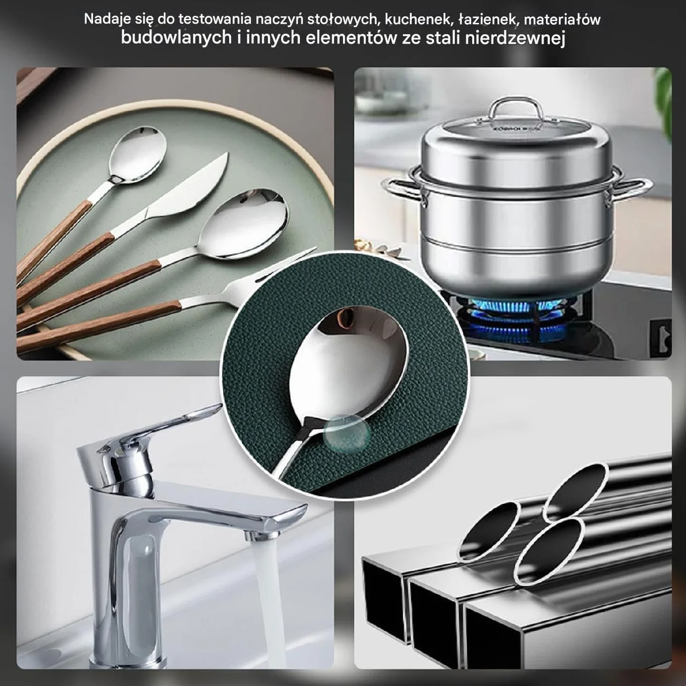 Stainless Steel Test Liquid, 304 Identification Agent, Portable Metal Detector Tool, Food Beverage Utensil Checker for Differentiating 200 201 202 301 304 316