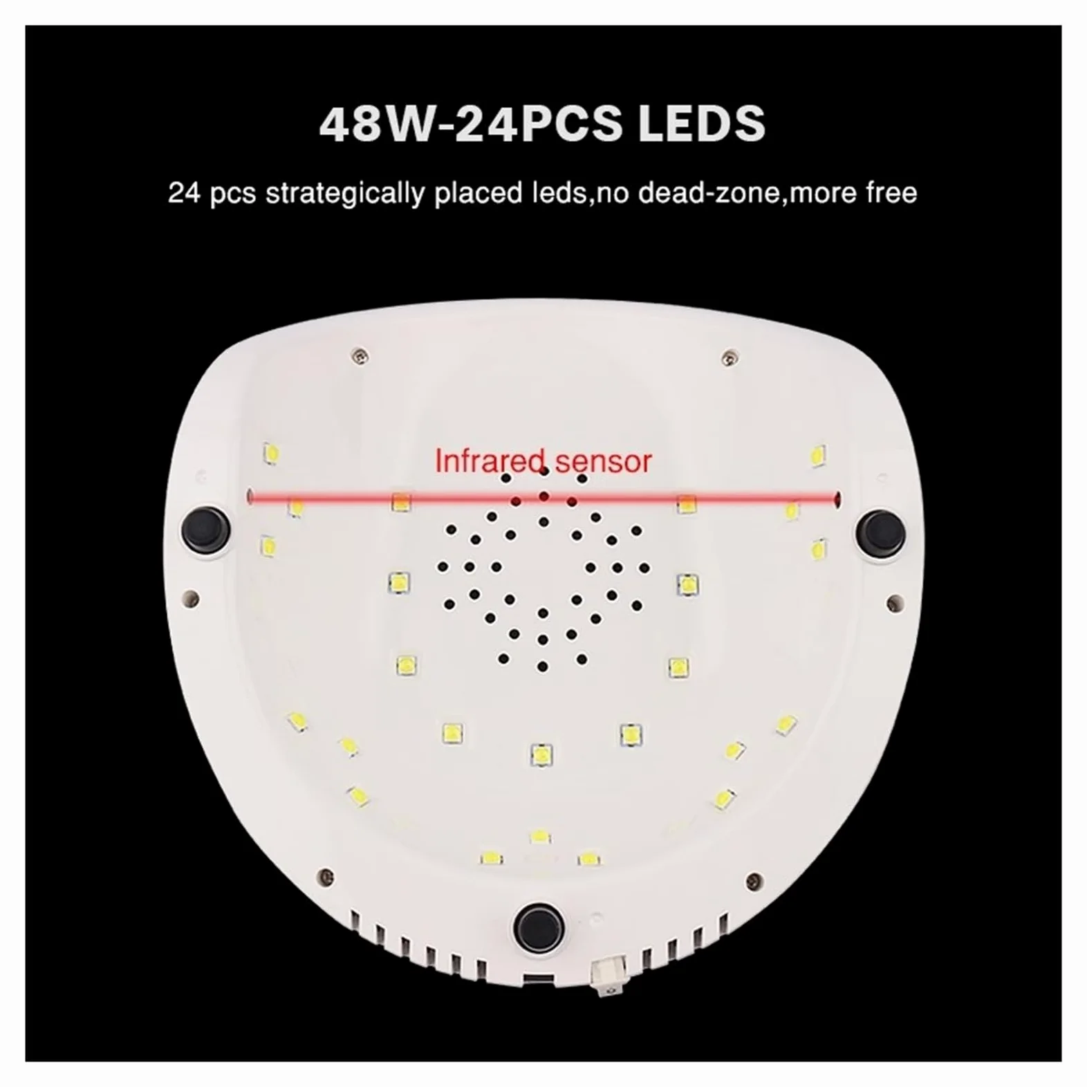 Lampa UV do paznokci, Lampa LED UV do paznokci Suszarka do paznokci 48W Lampa UV do paznokci 24 szt. Lampa LED Ice Maszyna do zdobienia paznokci Żel suszący Polerowanie Narzędzia do paznokci do lakier
