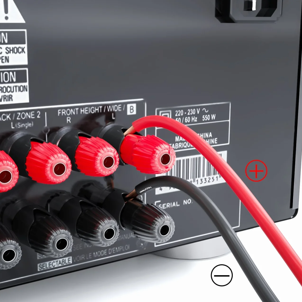 deleyCON 10m Kabel Głośnikowy 2x 1,5mm² Przewód Głośnikowy Aluminium Pokryte Miedzią CCA 2x48x0,20mm Lica Oznaczenie Biegunowości - Czerwony/Czarny