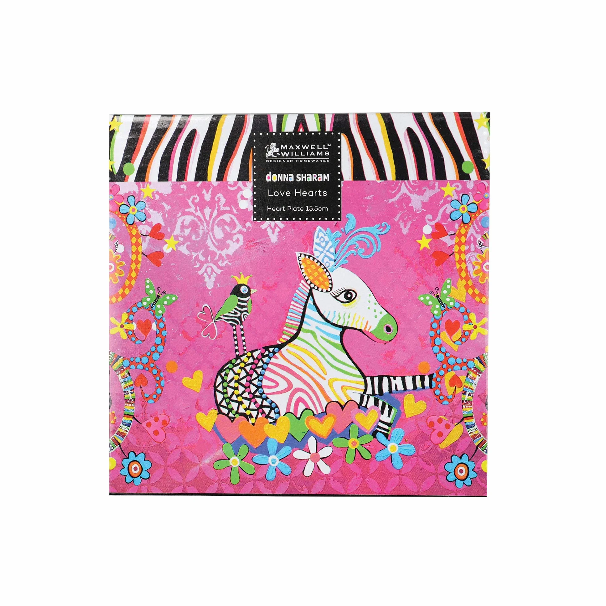 Maxwell & Williams Love Hearts Talerz boczny w kształcie serca porcelana różowy 15,5 cm