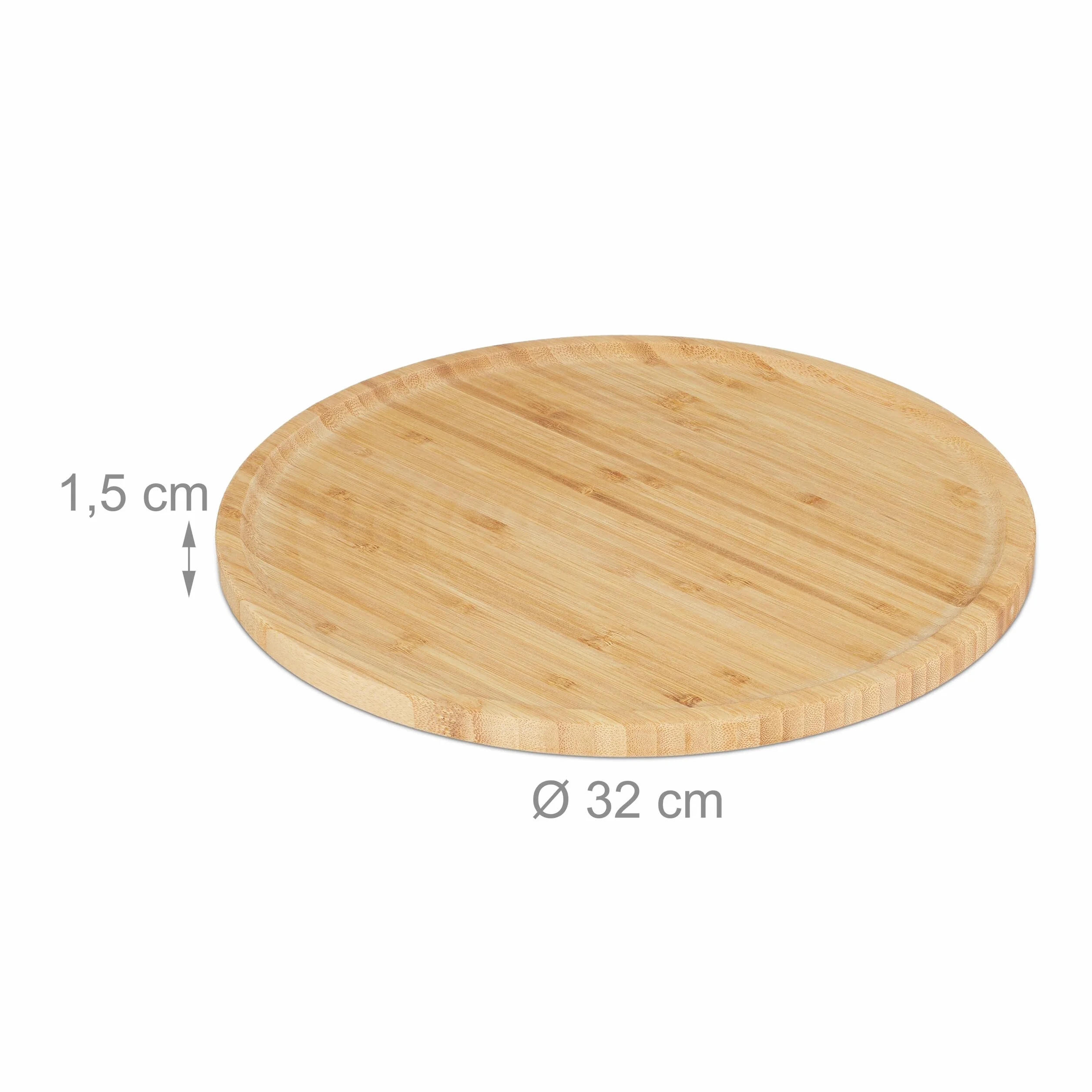 Relaxdays Talerze do pizzy zestaw 2 sztuk bambus Ø 32 cm deska do serwowania pizzy