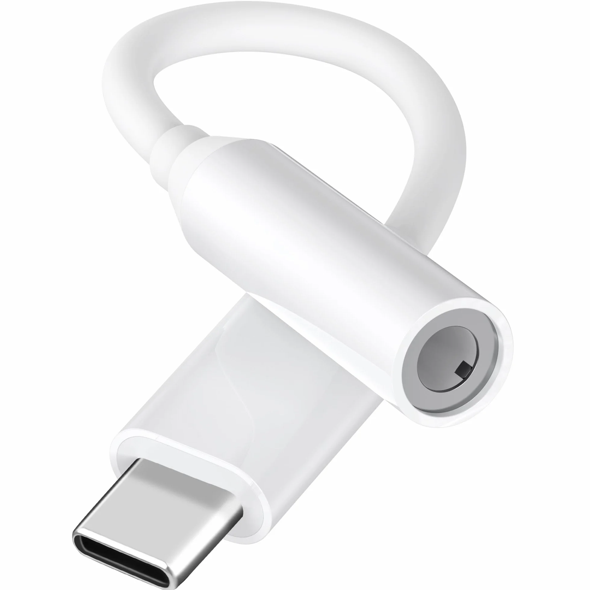 Adapter gniazda słuchawkowego 3,5 mm, adapter USB typu C do iPhone'a 16 15 Pro Max Plus, typ C na audio dla Galaxy S24 S23 Ultra Note 20 A54, dla Huawei P50 P40/Mate 30 (biały)