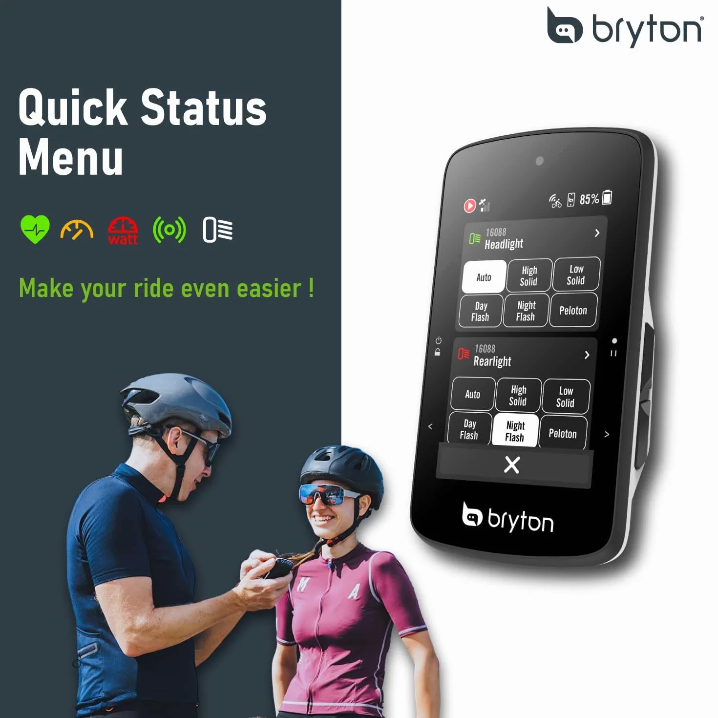Bryton Unisex-Dorosły Rider BRYTON.R750SE Komputer Rowerowy, Czarny, Unica