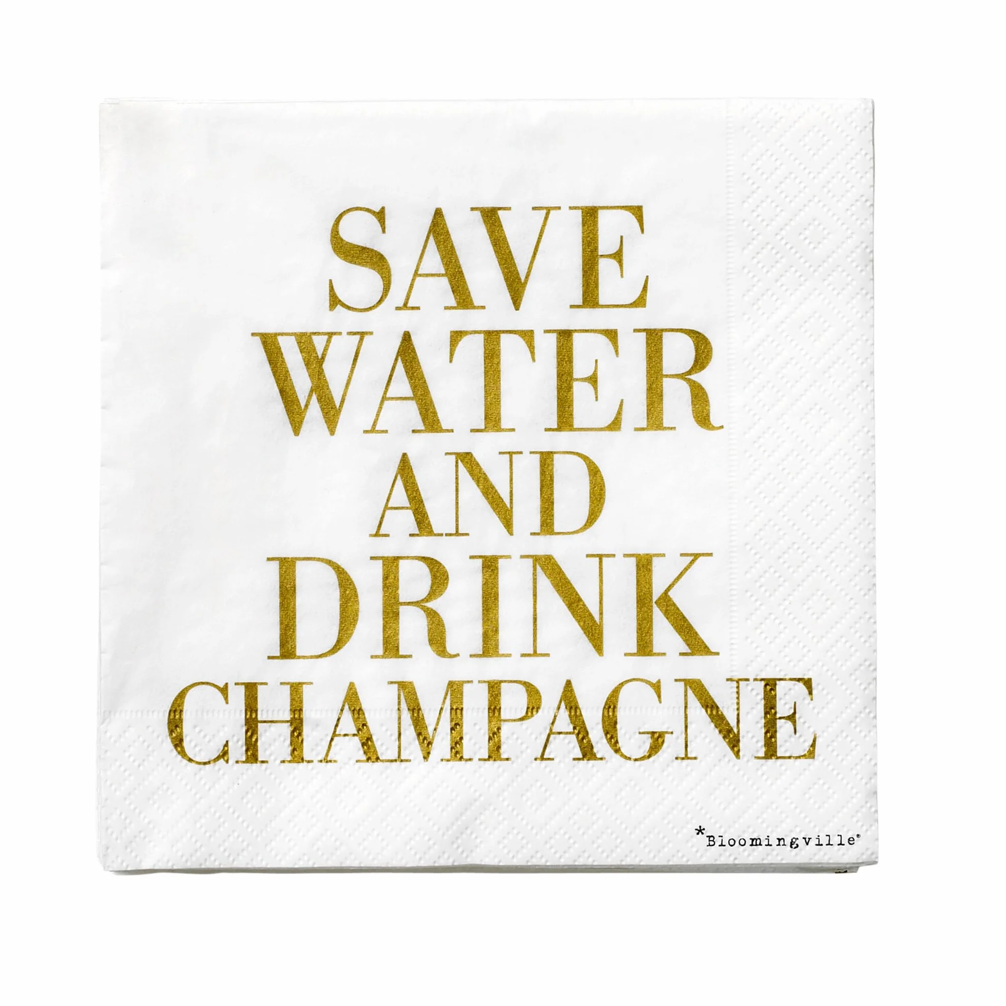 Bloomingville Papierowe serwetki Save water