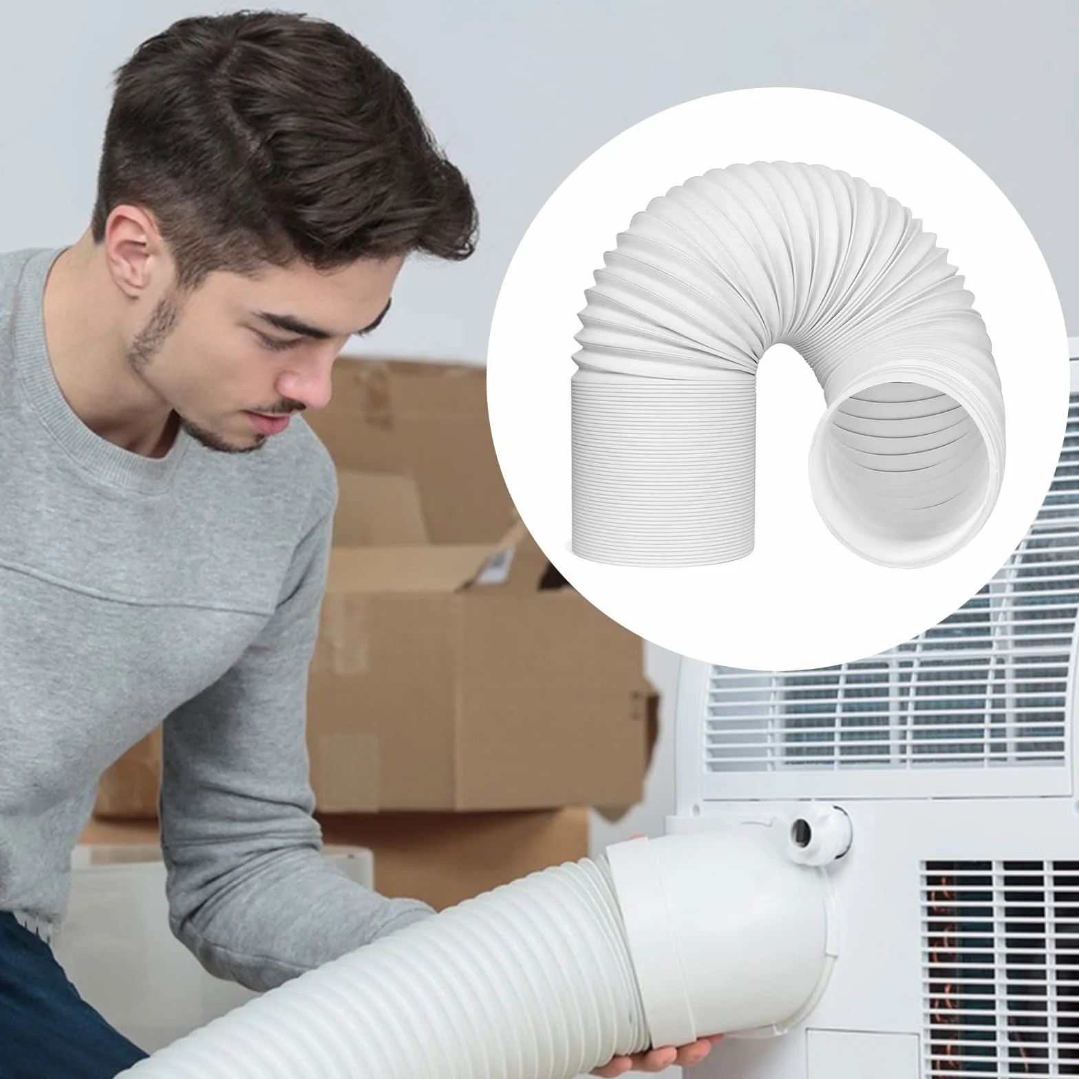 Klimatyzator przenośny 2M wąż wydechowy 130mm rura wylotowa