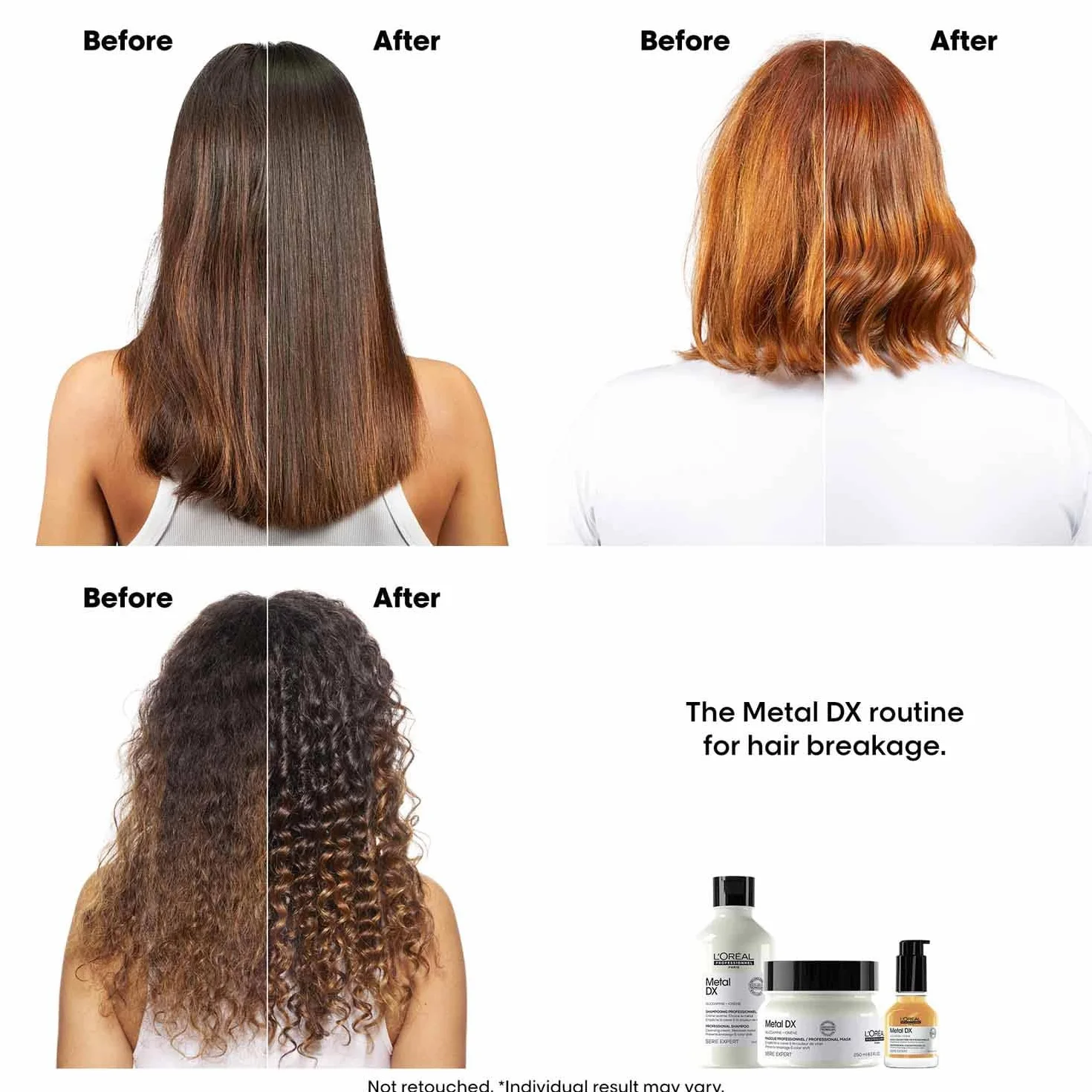 L'Oréal Professionnel Maska do włosów farbowanych i zniszczonych, długo utrzymujące się kolory i połysk, seria Expert, maska Metal DX, 250 ml