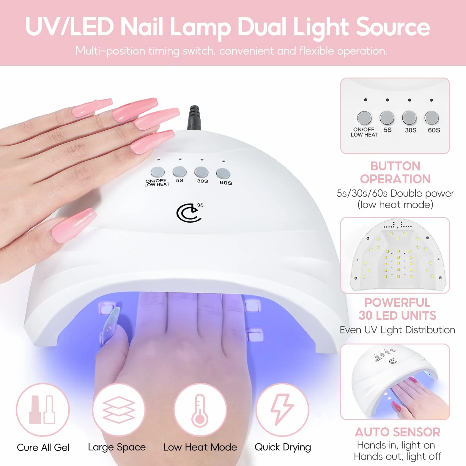 COSCELIA Kompletny zestaw do paznokci żelowych UV, 25 szt. półtrwałych lakierów bazowych i wierzchnich i matowych, lampa UV żel do paznokci zestaw do manicure dla początkujących
