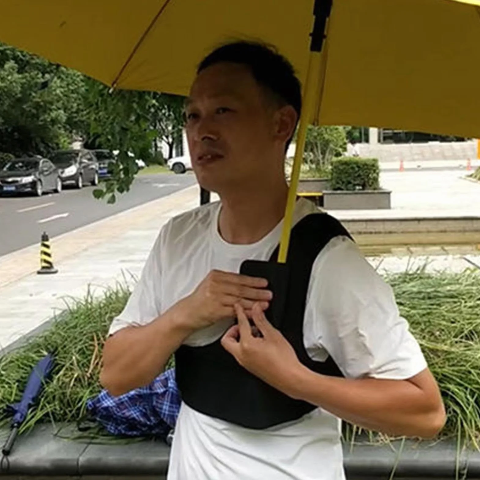 Uchwyt na parasol bez użycia rąk, poręczny pasek podtrzymujący parasol przeciwsłoneczny