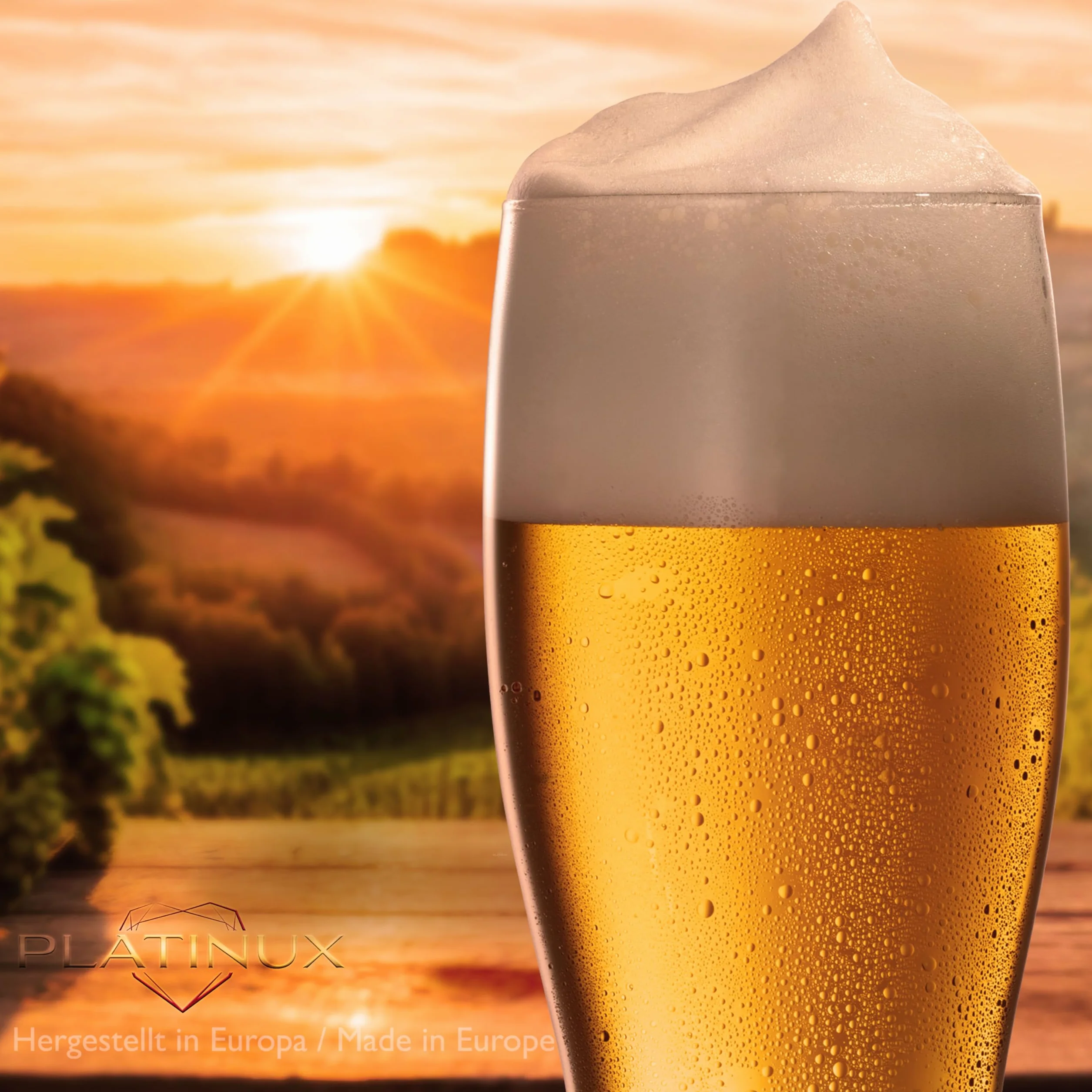 PLATINUX Szklanki do piwa 500 ml (maks. 640 ml) ze szkła zestaw 6-częściowy kufel do piwa pszenicznego wysoki kieliszek do piwa 0,5 l