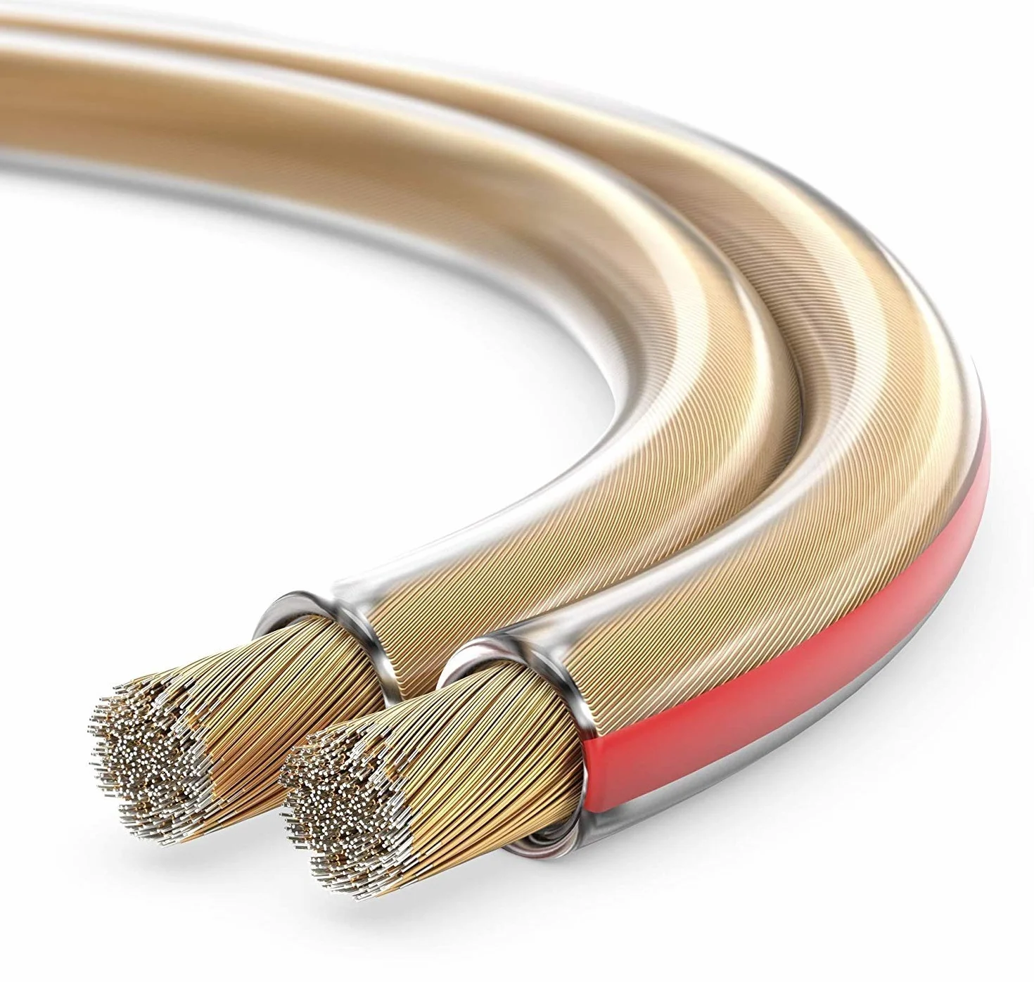 sonero® 10 metrów 2 x 1,50 mm² CCA kabel głośnikowy/kabel głośnikowy, kolor: przezroczysty
