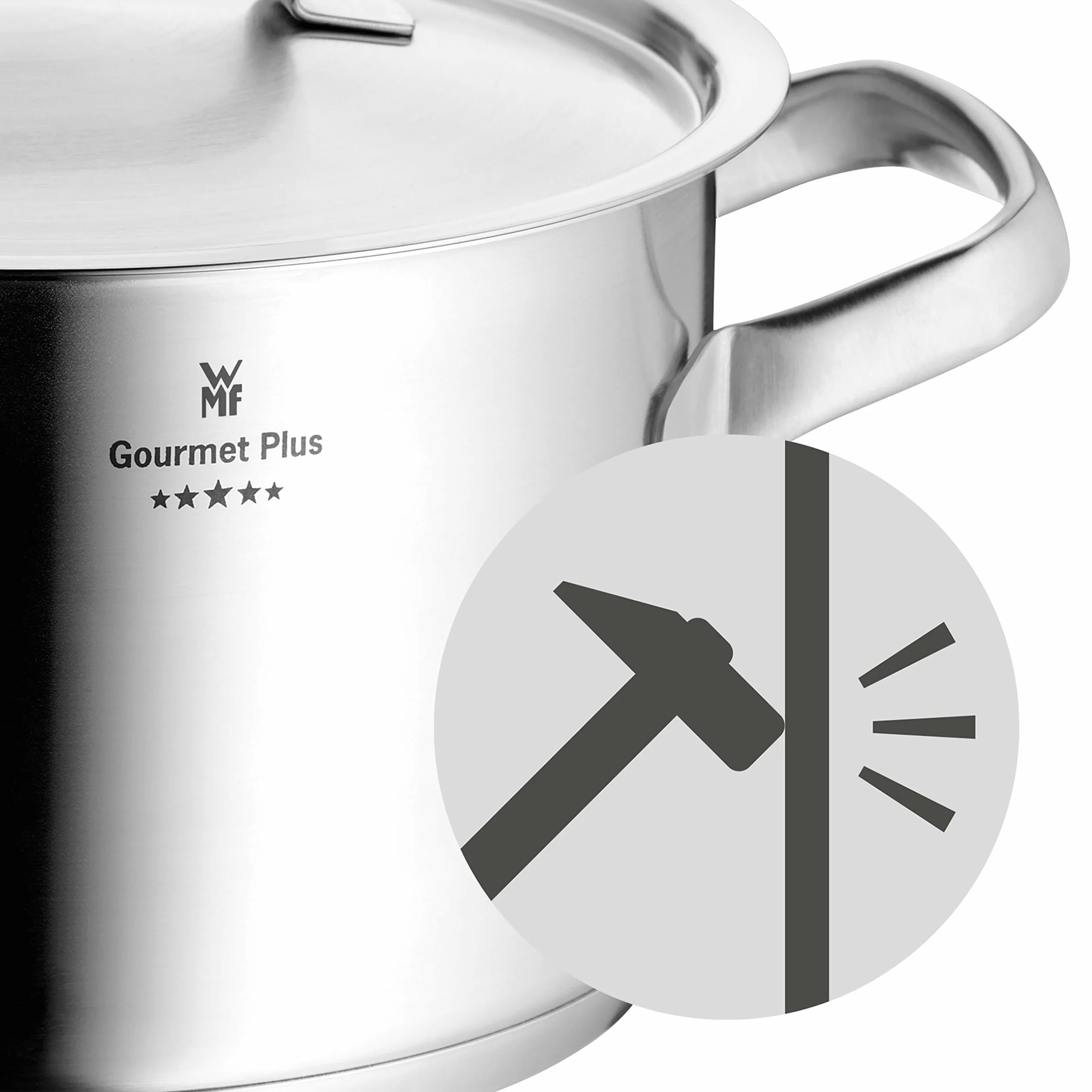 WMF Cromargan garnek do warzyw ze stali nierdzewnej 8,8 l 24 cm TransTherm do kuchenek indukcyjnych