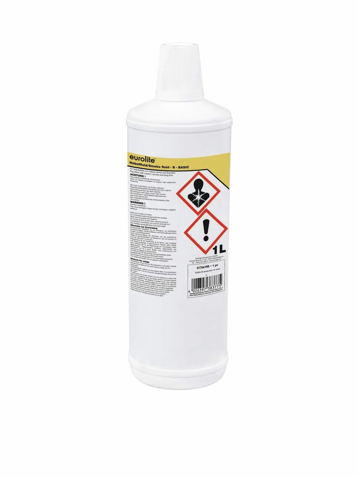 Eurolite Smoke Fluid -B- Basic płyn do wytwarzania mgły, średnia gęstość, długa żywotność, biodegradowalny