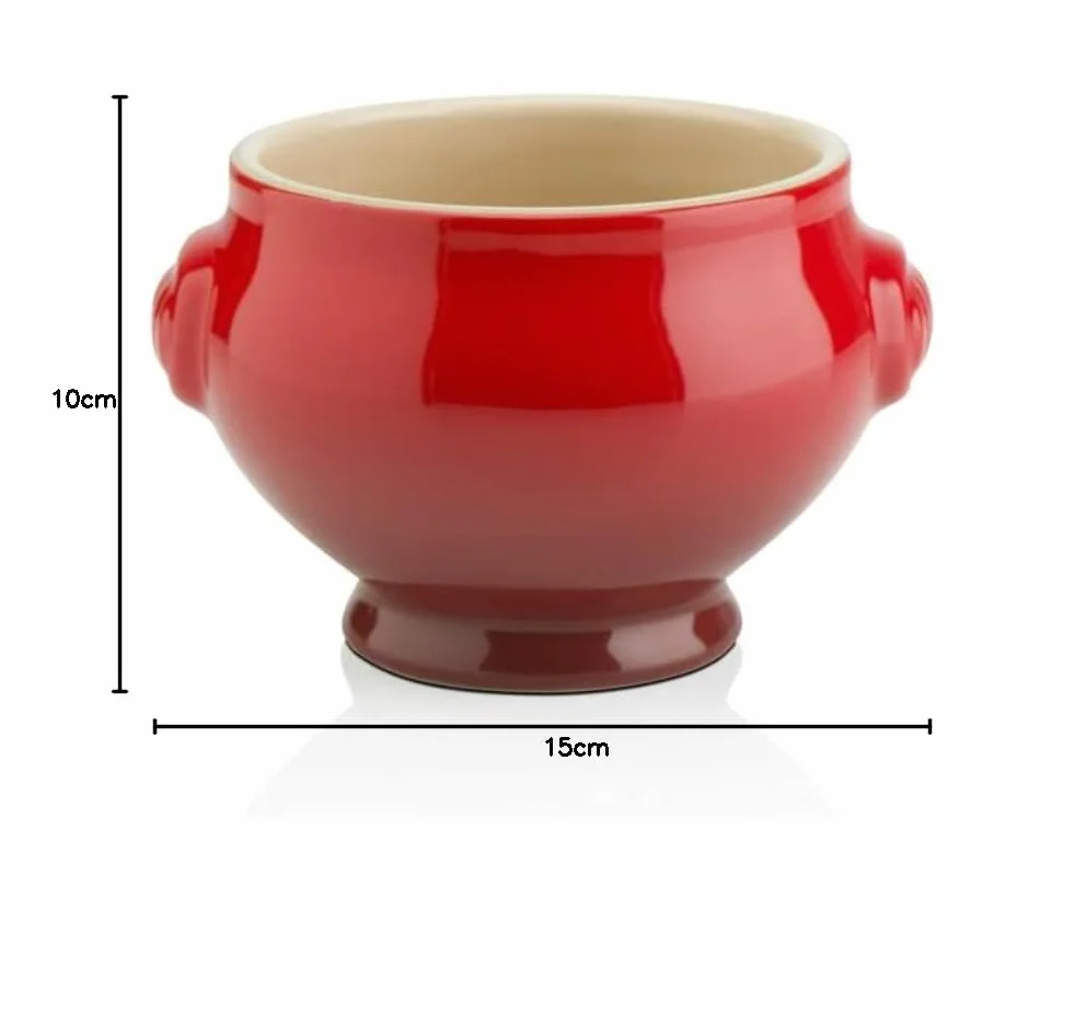 Le Creuset 91017511060000 zestaw 2 misek do zupy z kamionki 0,6 l, Cerise