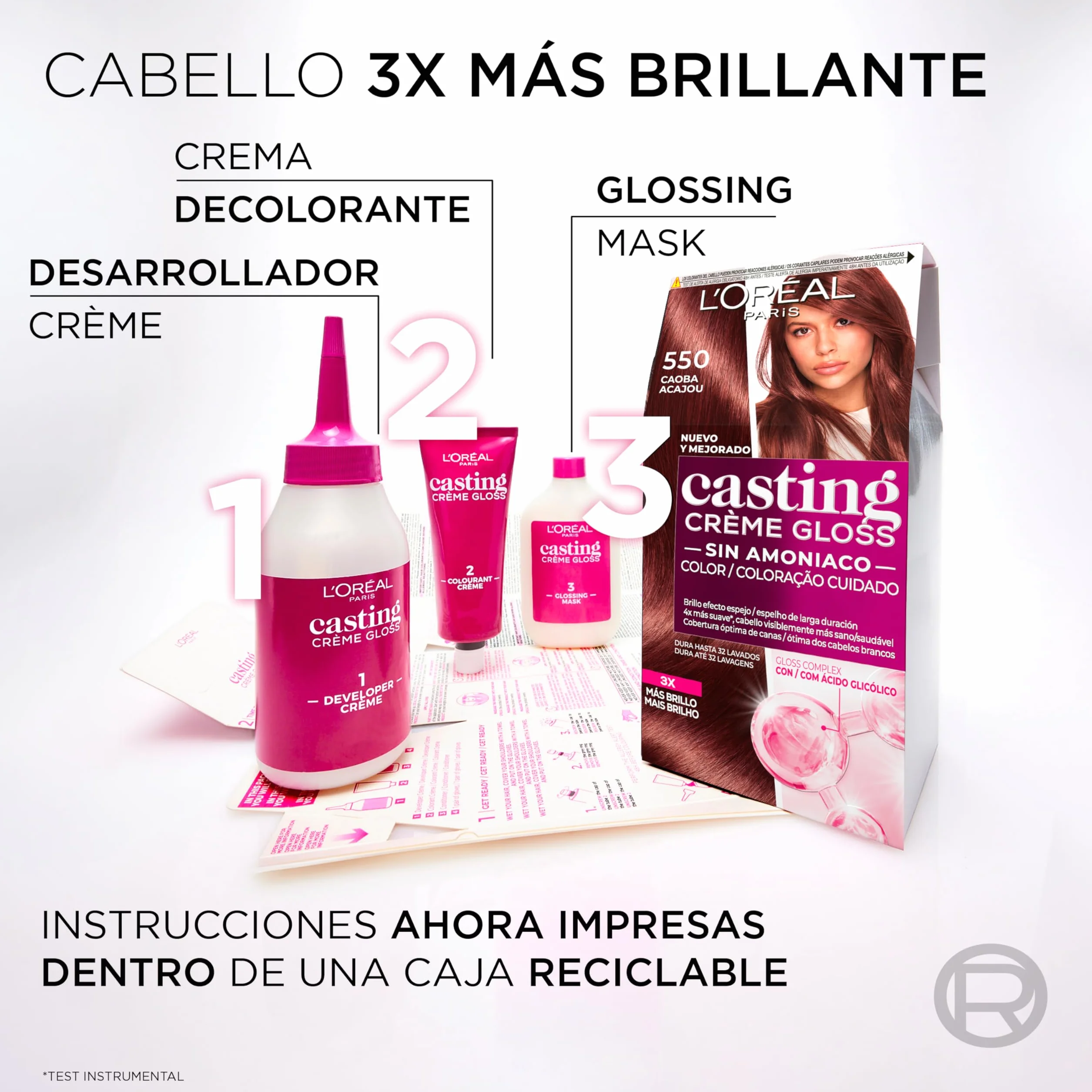 L’Oréal Paris Casting Crème Gloss Farba do Włosów 550 Mahoń 180 ml