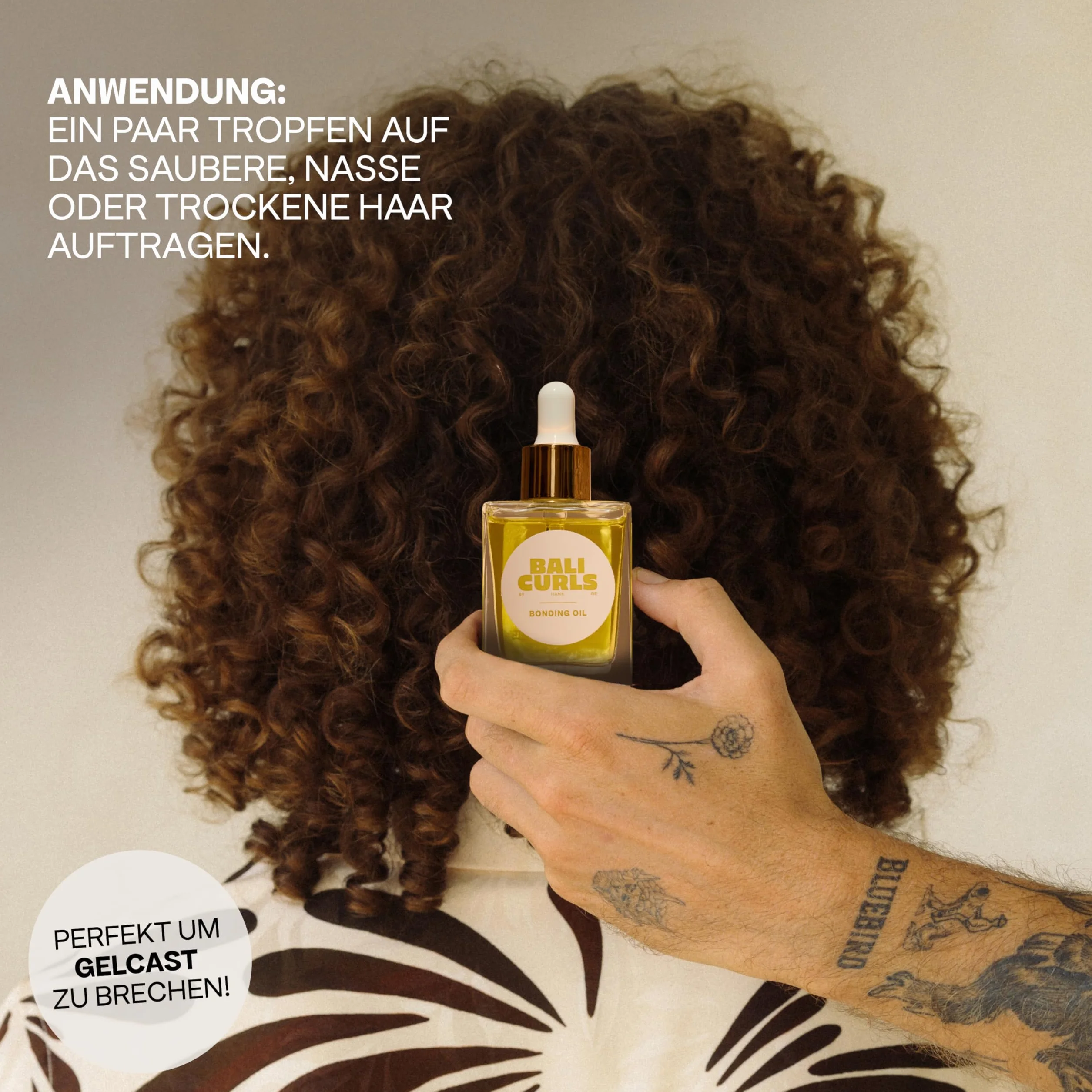 BALI CURLS Bonding Oil – lekki olejek do włosów bez silikonów – nawilżający olejek do pielęgnacji loków – olejek do włosów suchych – zapewnia gładkie i błyszczące włosy, 30 ml