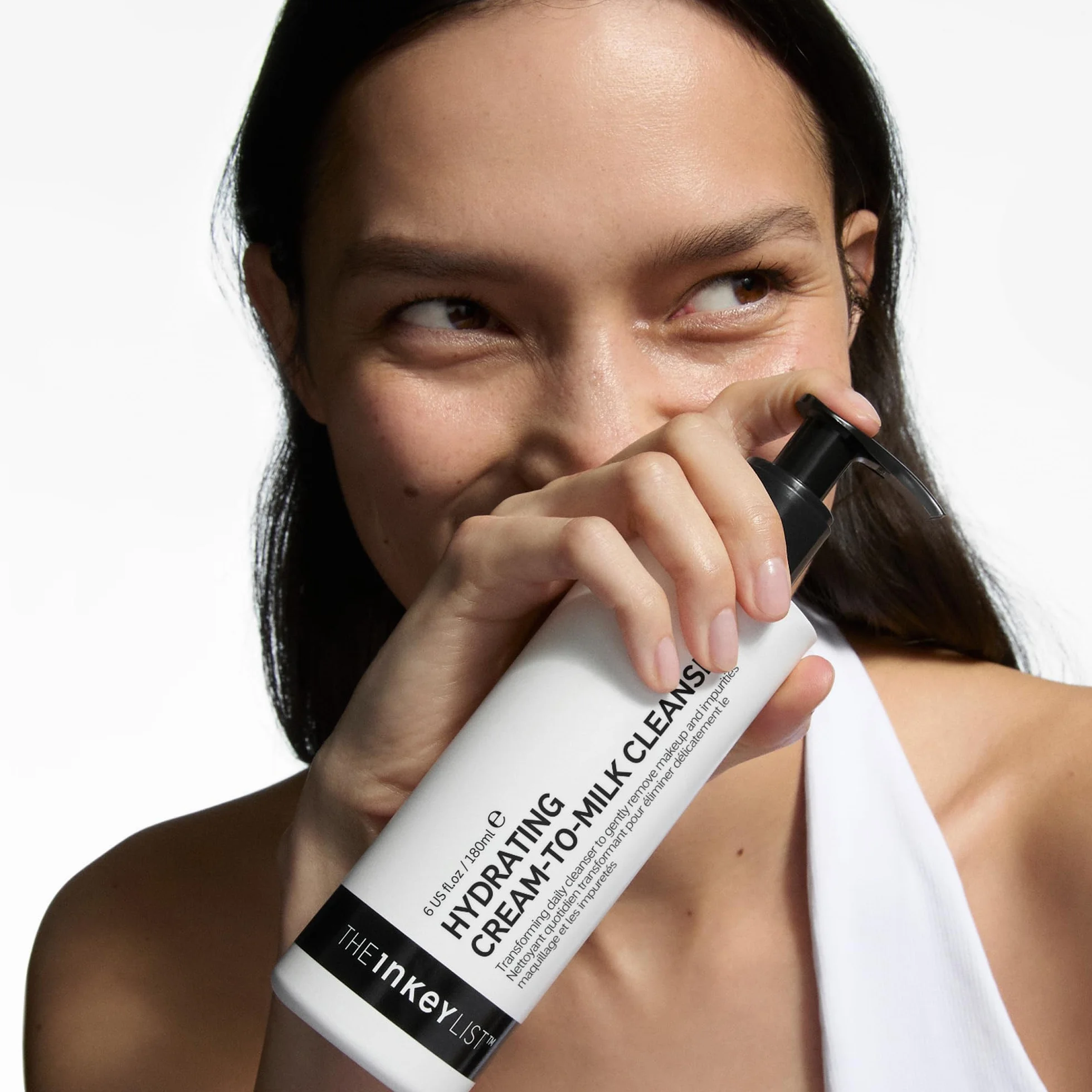 The INKEY List 50 ml nawilżający krem mleczny 50 ml, 5% mleko ryżowe i kwas hialuronowy, łagodna formuła czyszcząca, nie wyciska, nie suszy, nie drażni, rozpuszcza makijaż, wegańskie
