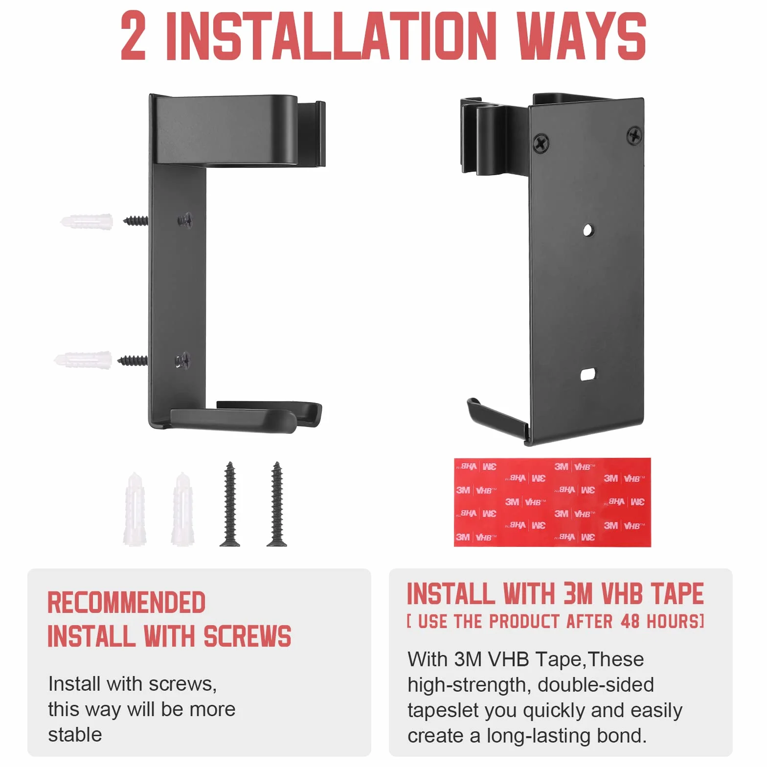 Uchwyt ścienny metalowy do Dyson Airwrap, organizer na prostownicę i lokówkę, odporny na wysokie temperatury, aluminium (czarny)
