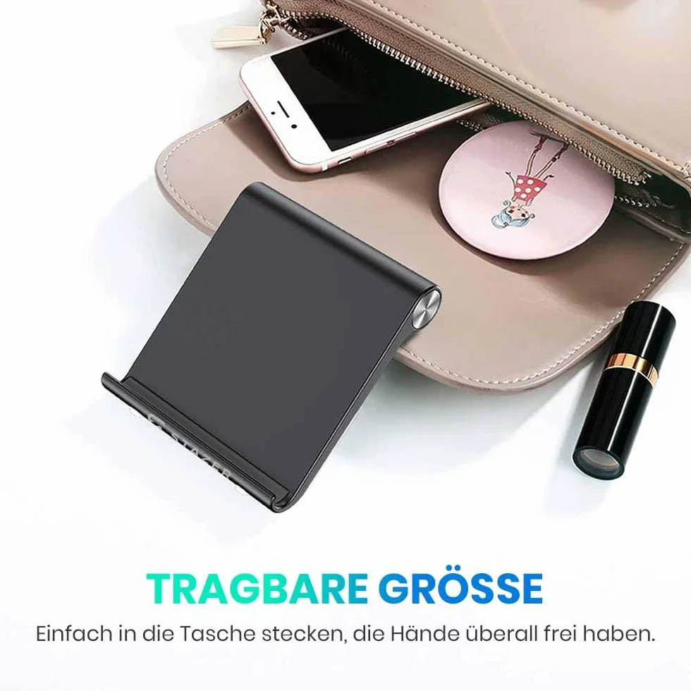 Solidny Stojak Uniwersalna Podstawka Uchwyt na Telefon Tablet Czytnik e-booków na biurko regulowany kompatybilny z telefonami iPhone 14, 13, 12 Pro,Galaxy S21 S22 i tabletami od 4 do 7,9 cala