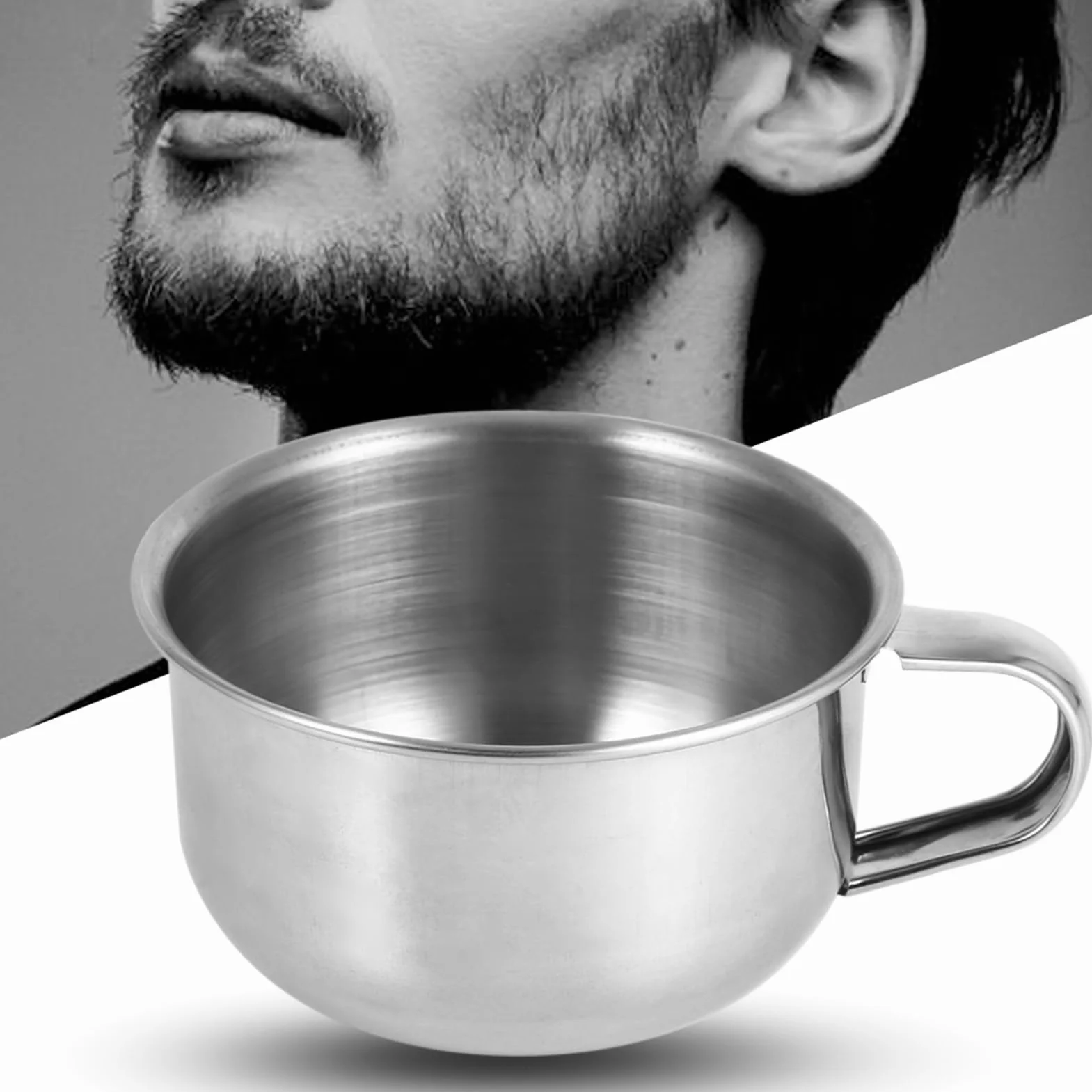 Miska do Golenia Mydło do Golenia Miska ze Stali Nierdzewnej Metal Mydło do Golenia Kubek Miska Kubek Golarka Pianka Oczyszczająca Narzędzie dla Mężczyzny Kubek do Golenia