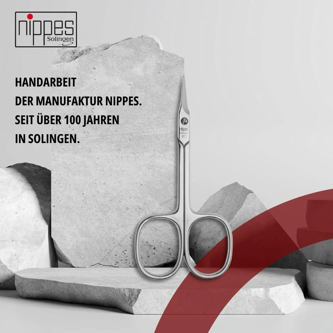 Nippes Solingen Nożyczki do skóry, 1-częściowy, stal niklowana, 9 cm