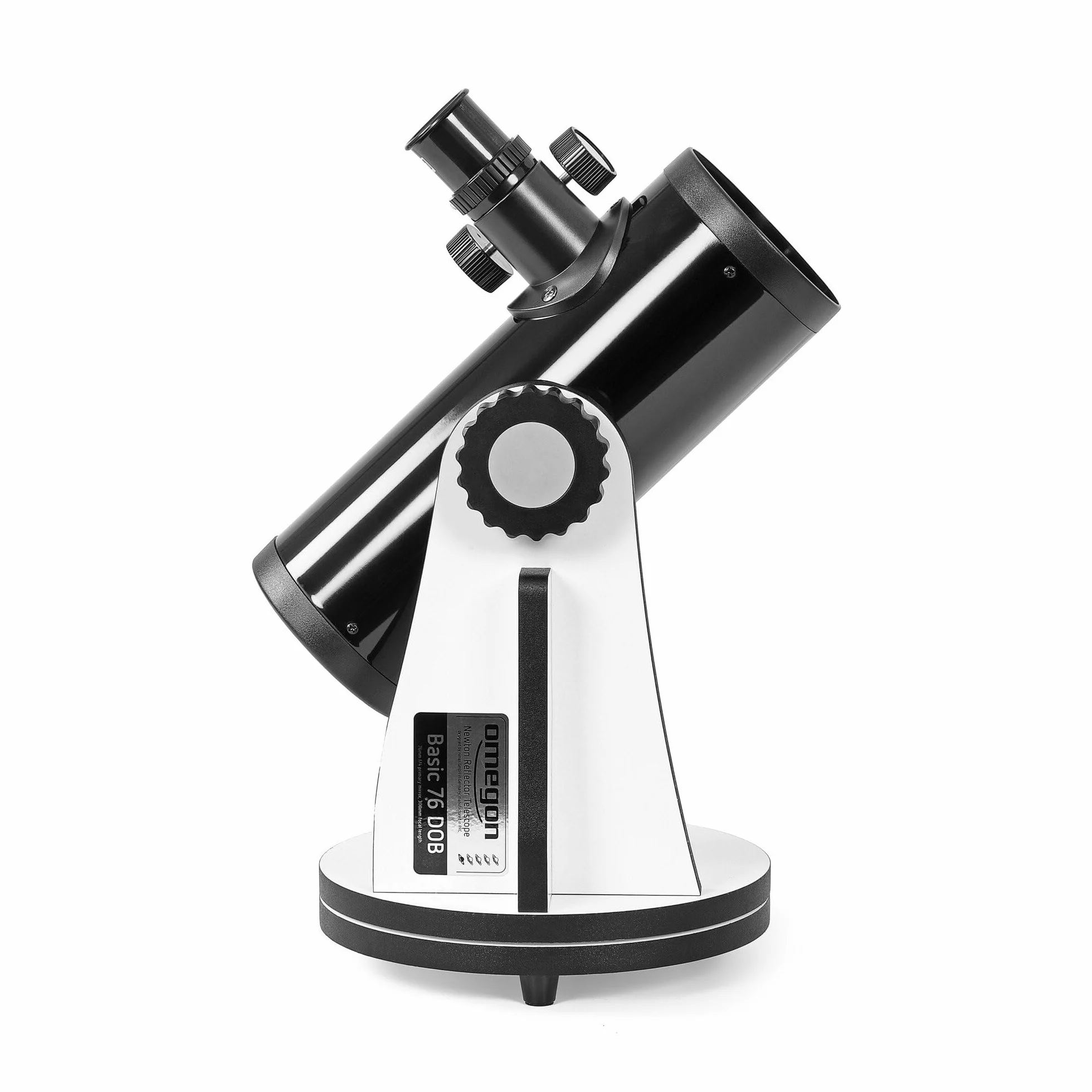 Omegon Teleskop dobsona N 76/300 DOB | Kompaktowy teleskop dobsona na stół | Otwór 76 mm | Powiększenie 75-krotne | Kompletny zestaw z wieloma akcesoriami | Zabawa dla całej rodziny