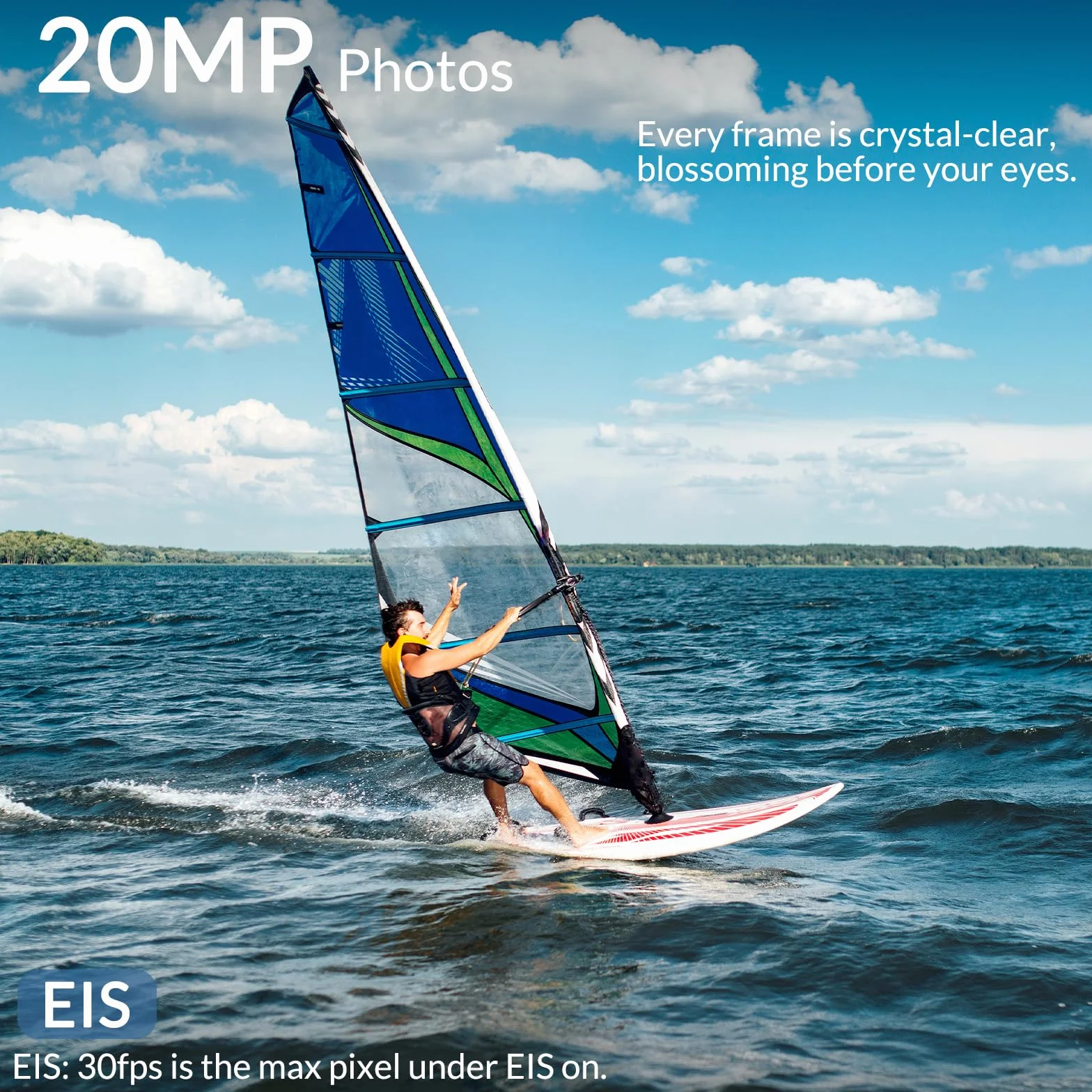 icefox Kamera podwodna 4K 20 MP, aplikacja Snappro z pilotem, edycja wideo, EIS, wodoodporność 40 M, Ultra HD, szeroki kąt 170°, kamera WiFi