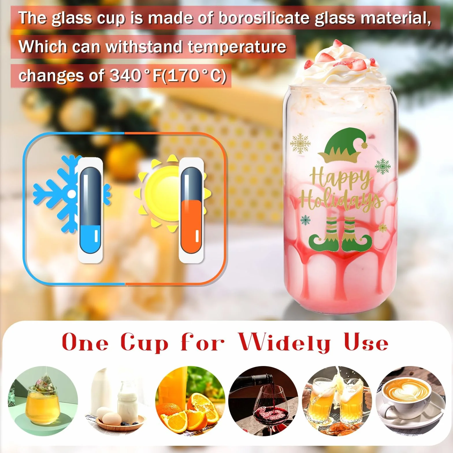 Mason Life Kubki do Kawy z Pokrywkami i Słomkami 500 ml, Szklanki Smoothie, Prezent dla Kobiet, 4 Sztuki