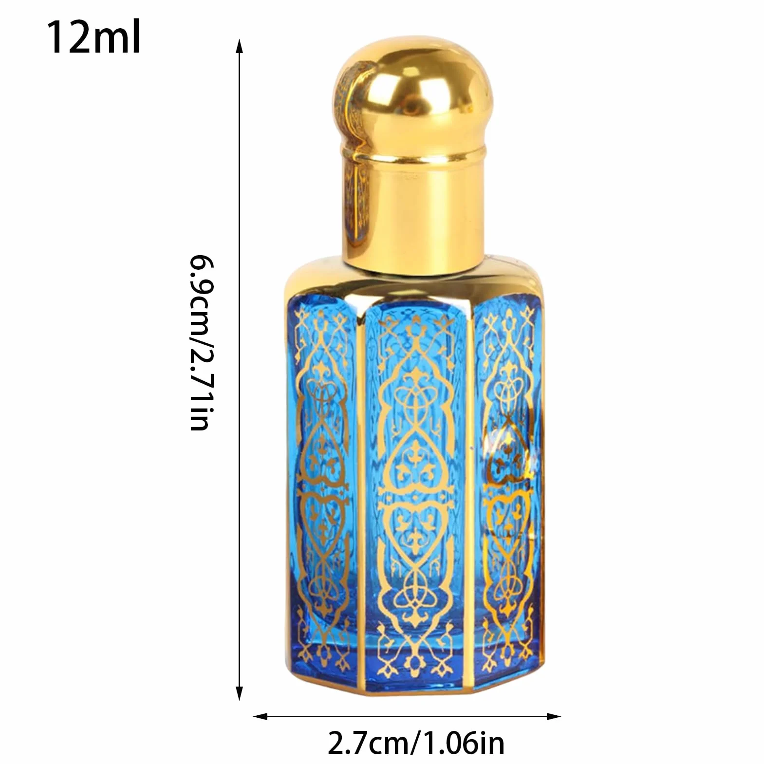 Arabskie perfumy damskie 12 ml, osobisty olejek zapachowy, długotrwały naturalny olejek zapachowy, koncentrat orientalnych esencji, egzotyczny i niepowtarzalny zapach, do codziennego użytku, randek i