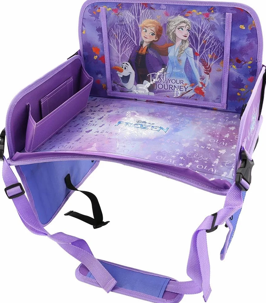 Tataway Disney Kraina Lodu Stolik Podróżny Samochód Taca Dziewczęca Elsa Anna Olaf Regulowany Stół z Kieszeniami