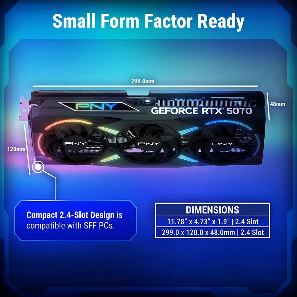 PNY Karta graficzna GeForce RTX™ 5070 12GB ARGB OC DLSS 4