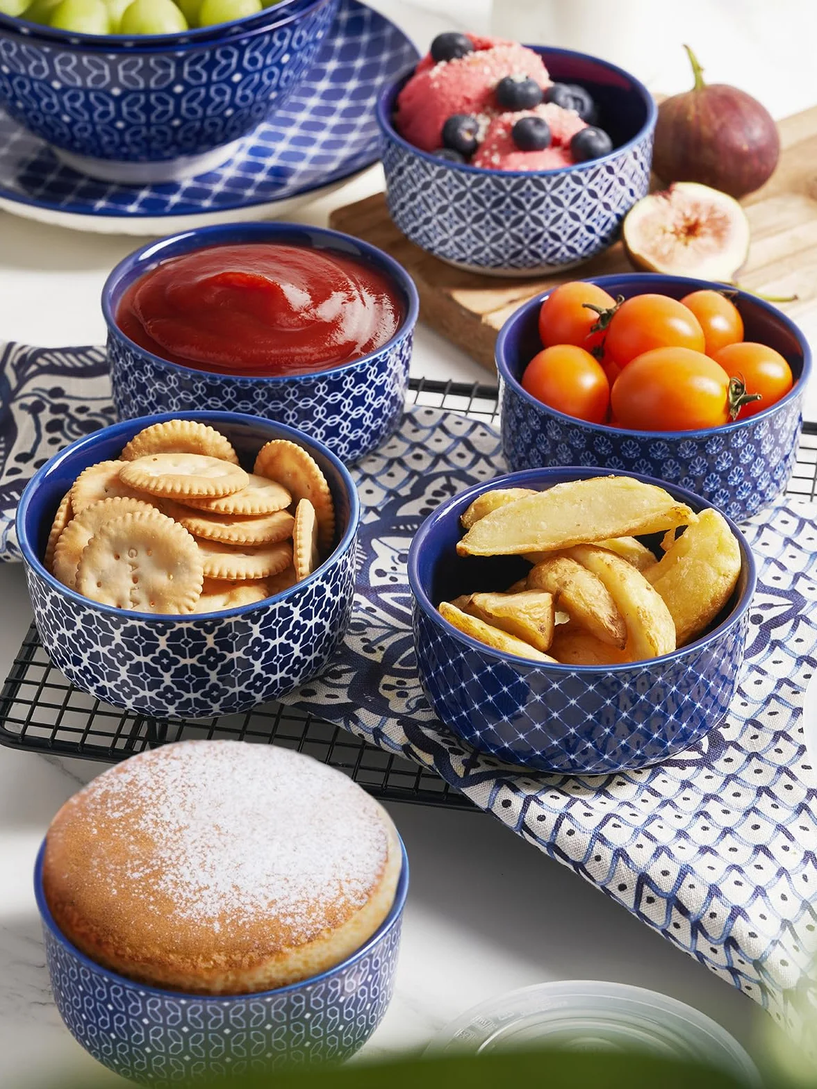 DOWAN Porcelanowe naczynia do sufletu, foremki do jajek i muffinków, mini miseczka do dipów