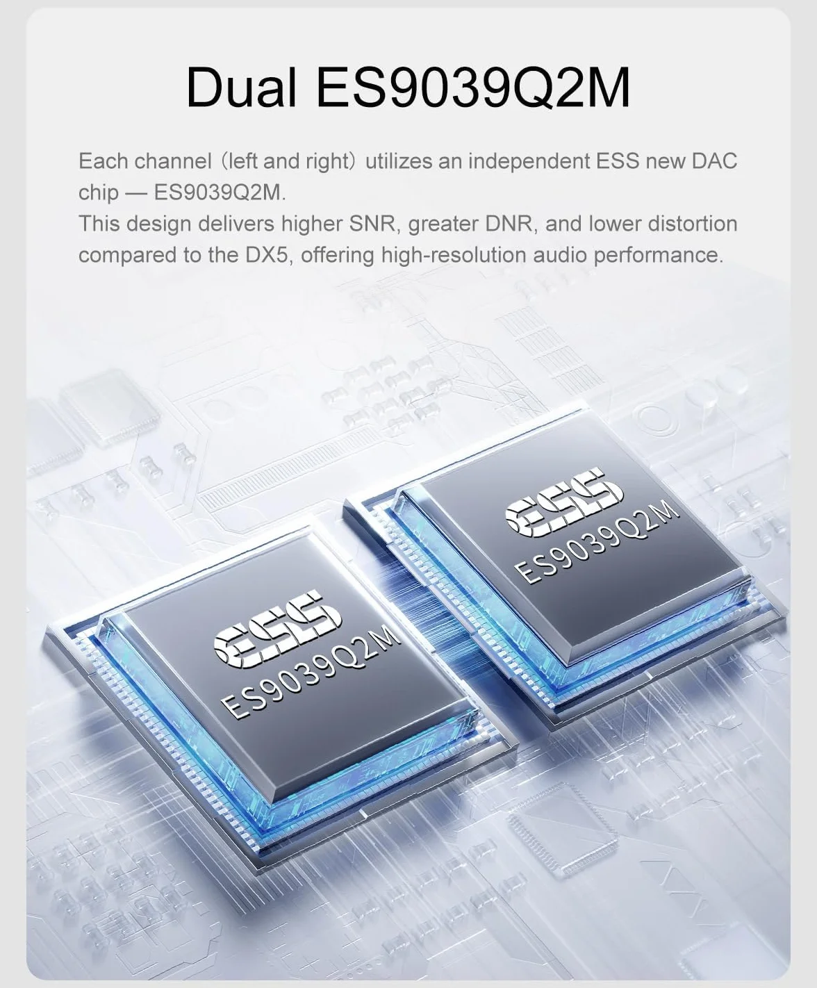 Topping DX5 II DAC wzmacniacz słuchawkowy z Bluetooth 5.1, chip DAC ES9039Q2M, wzmacnianie X-Hybrid, 10-pasmowy korektor dźwięku i symetryczne wyjścia, XMOS-USB, wysoka rozdzielczość, RC, biały