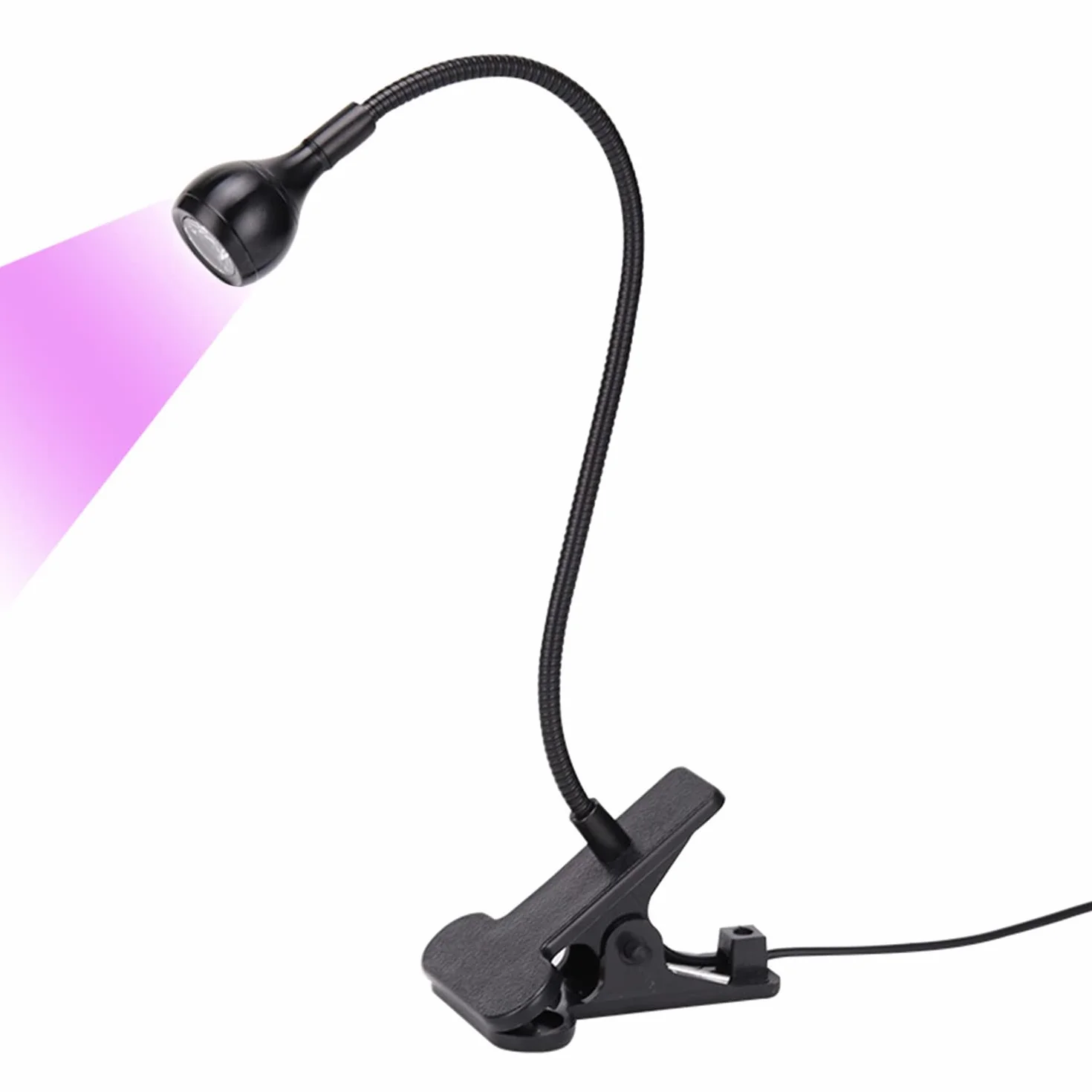 Lampa LED do paznokci, 3W UV LED, suszarka UV do paznokci żelowych, 3W LED ultrafioletowe światło z klipsem