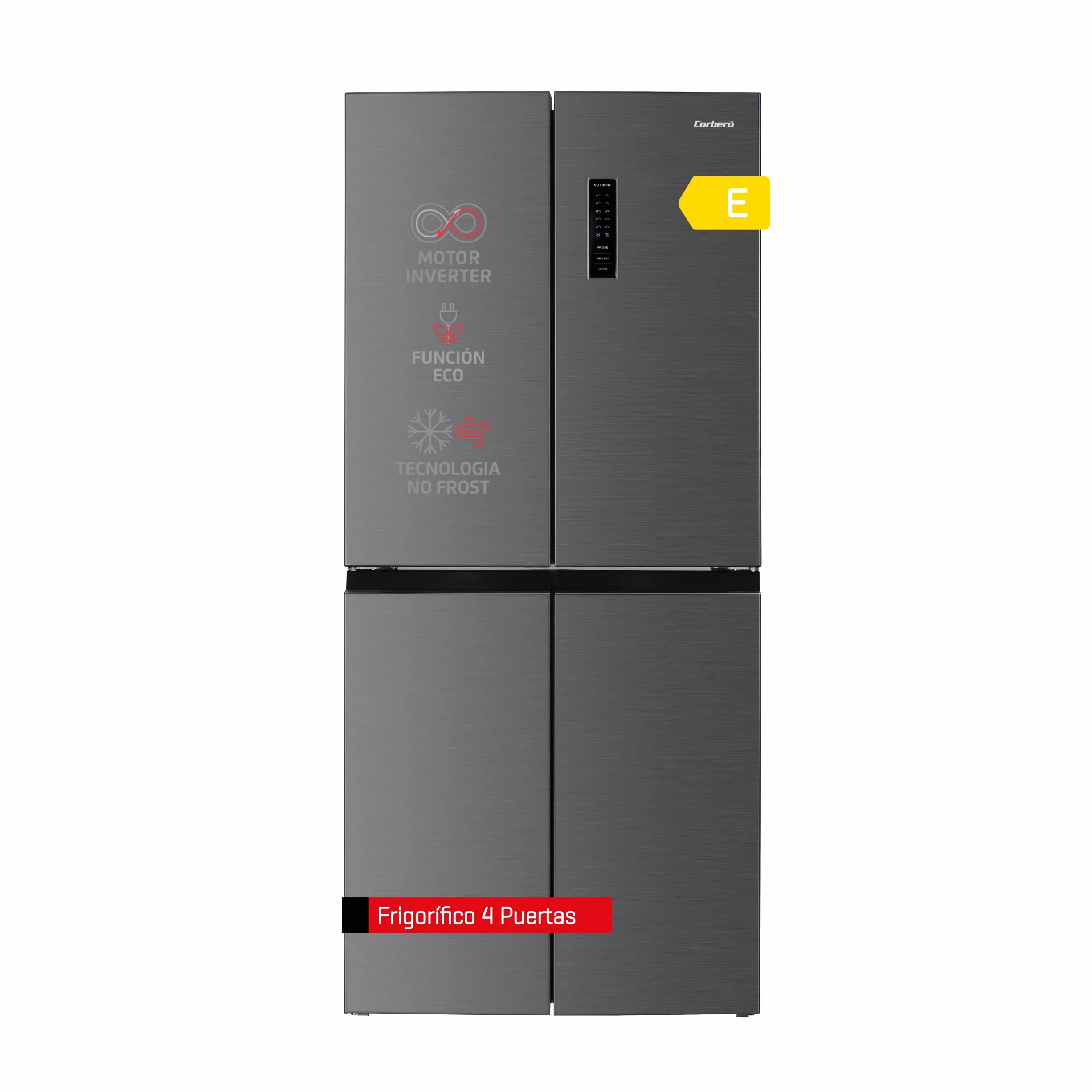 Lodówka 4-drzwiowa 362 l Inox No Frost Inwerterowy Fresh Box Crisper&Fresh Box Convertible