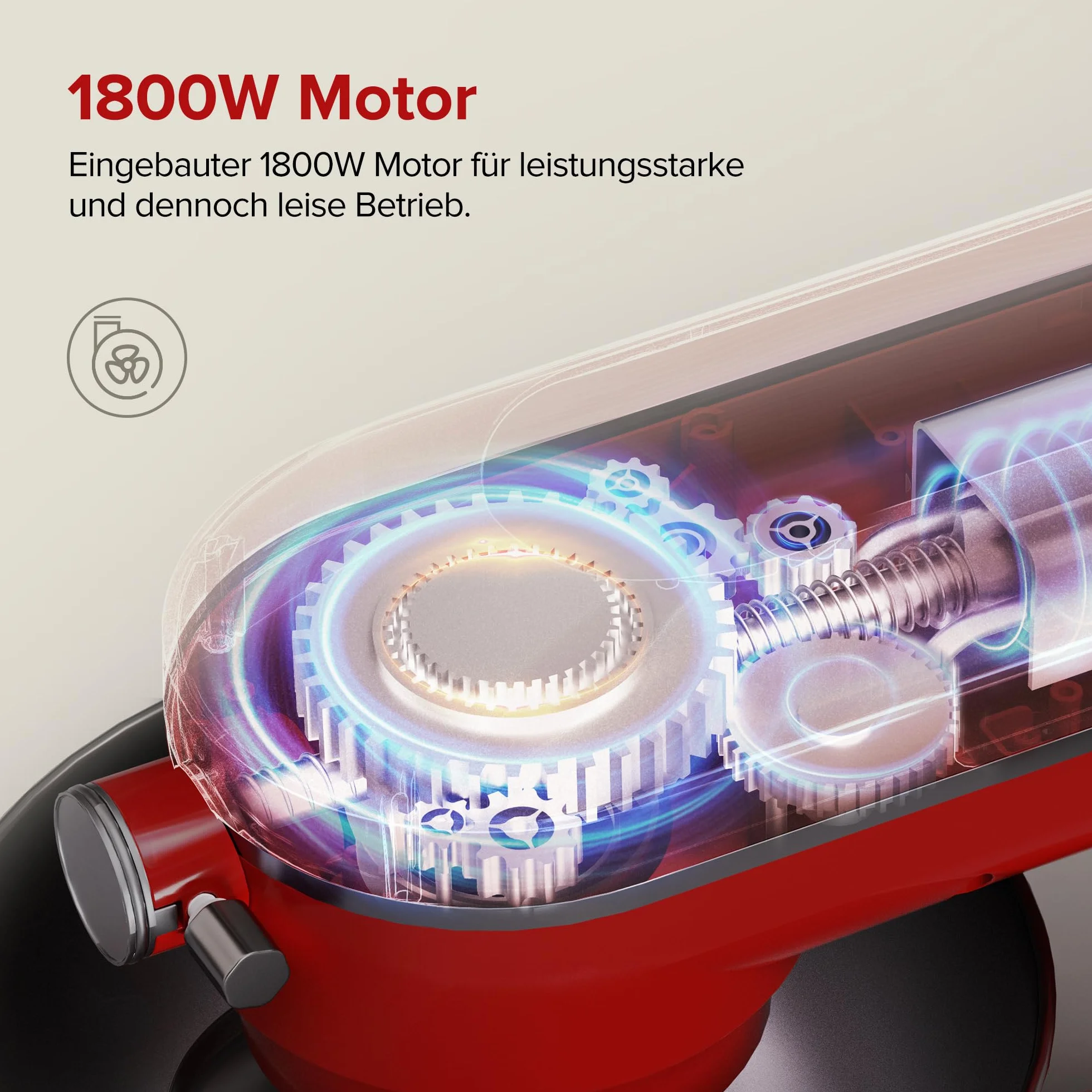 Chefree Robot Kuchenny 1800W 7L 10 Biegów M500 Czerwony