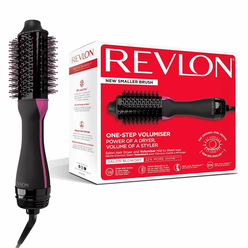 Revlon One-Step Volumiser Szczotka do Modelowania Włosów, Czarny/Różowy, 15.2 x 7.6 x 10.3 cm