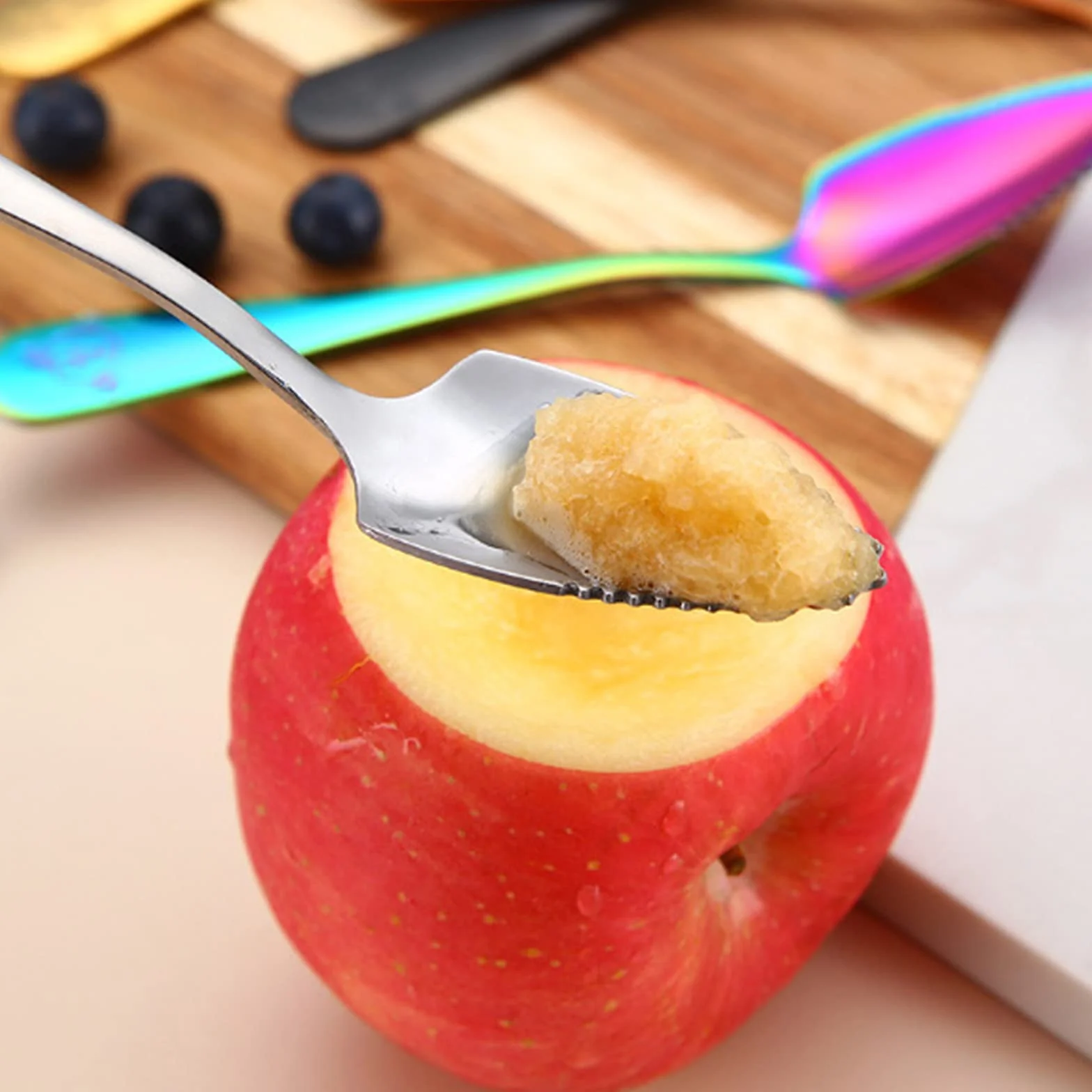 Łyżka do grejpfruta i kiwi ząbkowana, 10 sztuk