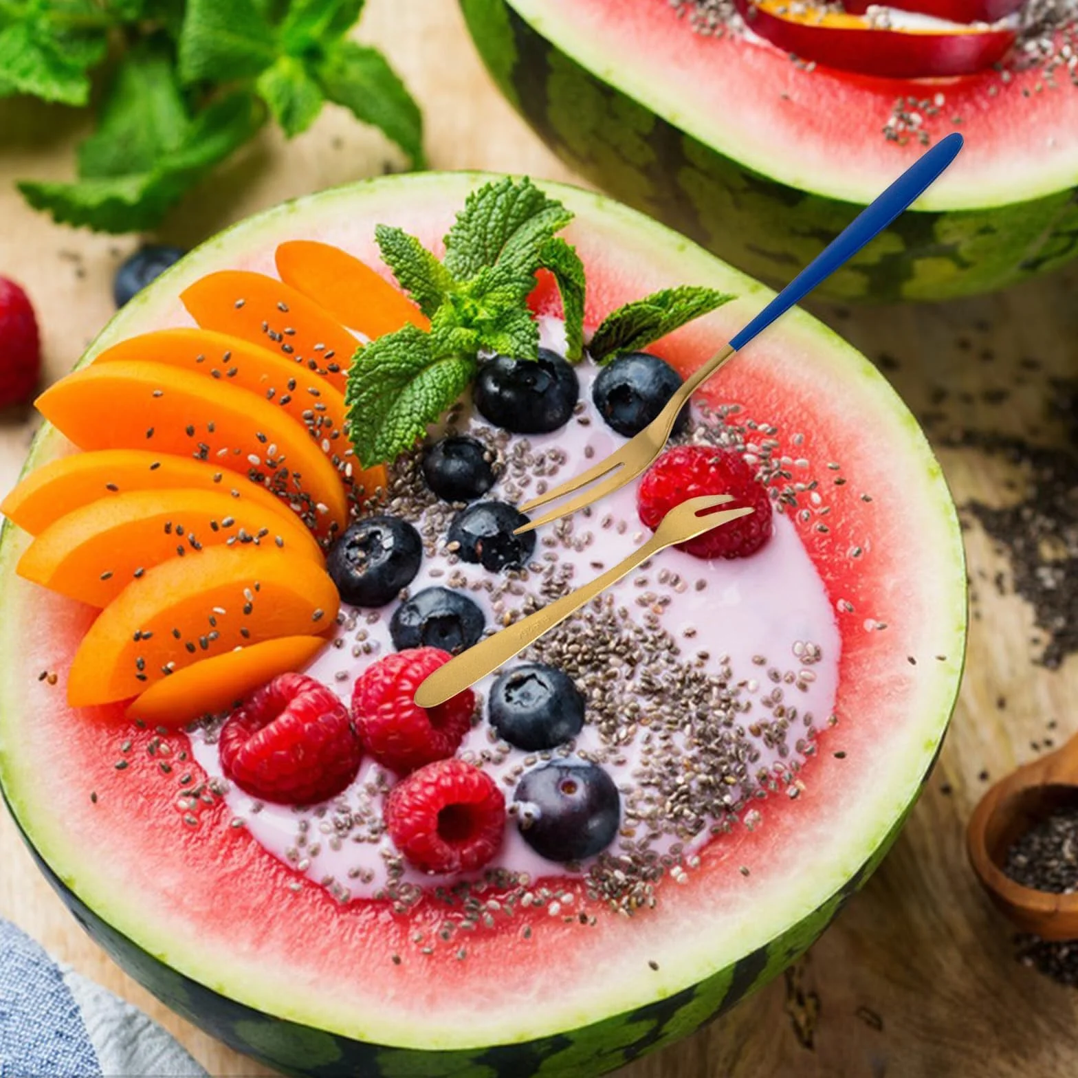 Widelce do ciasta i owoców ze stali nierdzewnej 6 szt. do zmywarki
