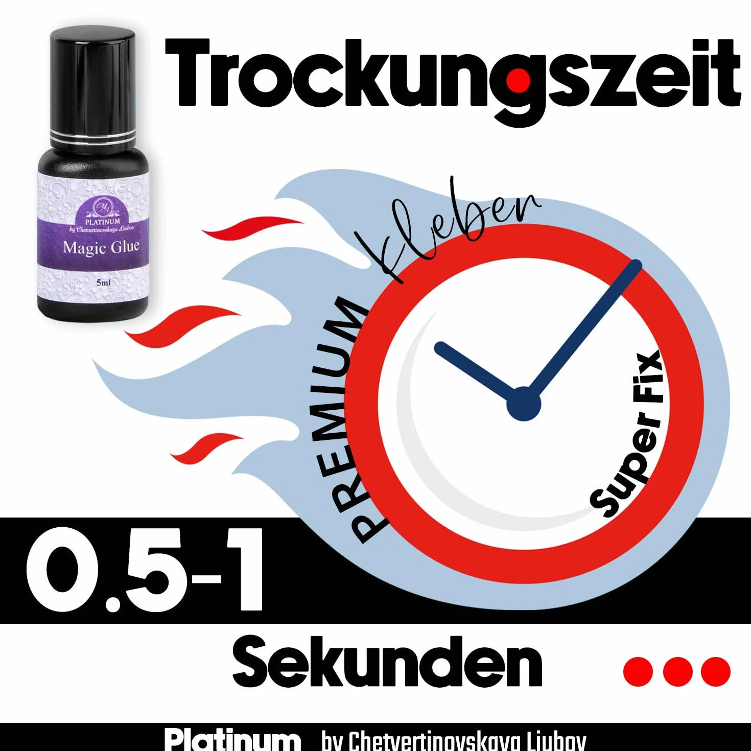 Wodoodporny klej do przedłużania rzęs. Klej do rzęs do przedłużania rzęs. Profesjonalny klej do trwałego przedłużania rzęs. 0,5 sek. 5ml. Czarny