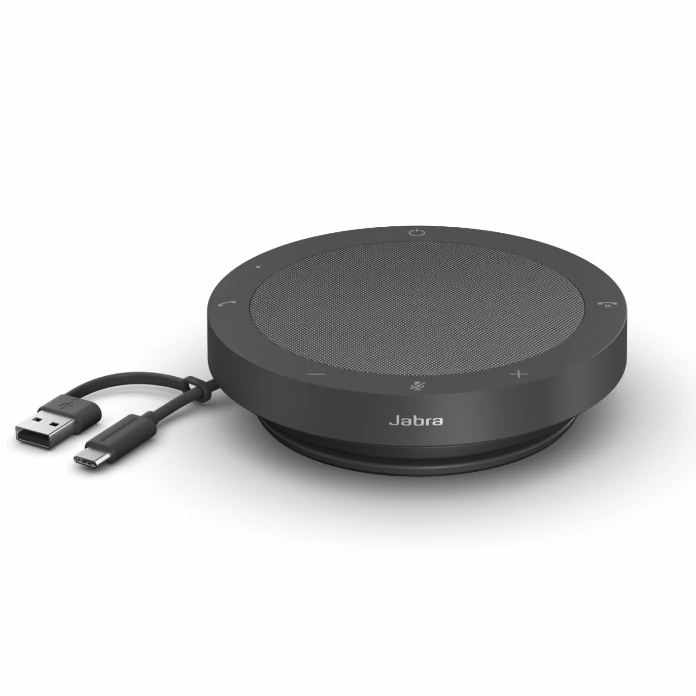 Jabra Speak2 40 przenośny zestaw głośnomówiący, 4 mikrofony, redukcja szumów, pełnozakresowy głośnik 50 mm, dźwięk szerokopasmowy, złącza USB A i USB C - MS Teams i inne platformy - ciemnoszary