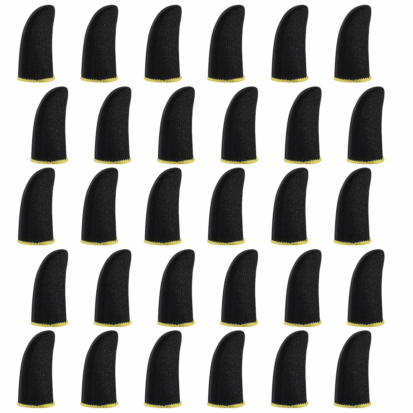 Ptwola 30 szt. Mobile Phone Gaming Finger Sleeves, odporne na pot, oddychające, bezszwowe, z włókna węglowego, tabletu, kontroler gier, stabilizator kompatybilny ze wszystkimi urządzeniami dotykowymi