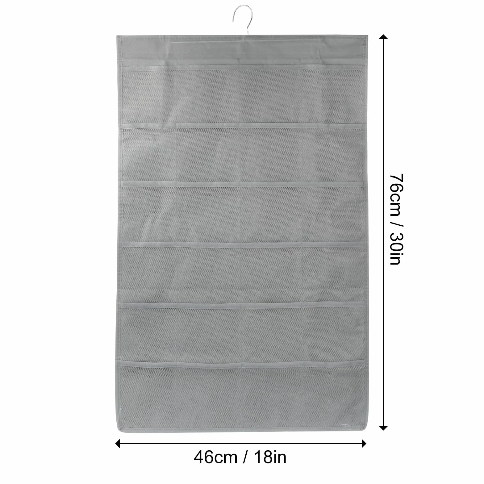 Wiszący organizer do szafy 36 kieszeni składany 80x48 cm dwustronny